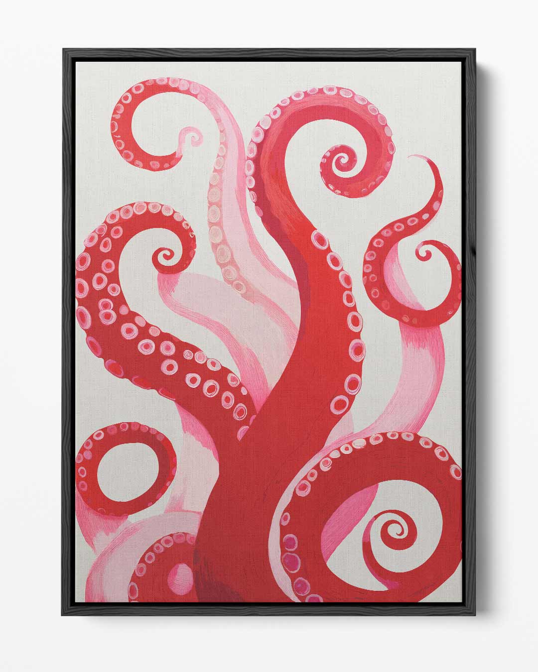 Vurige Tentakeldans Kunstwerk-canvas-dibond-plexiglas-wanddecoratie-WallArtistic