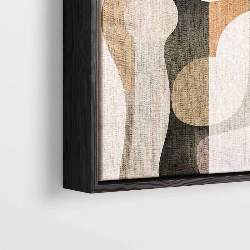 Abstracte Elegantie in Aardetinten Kunstwerk-canvas-dibond-plexiglas-wanddecoratie-WallArtistic