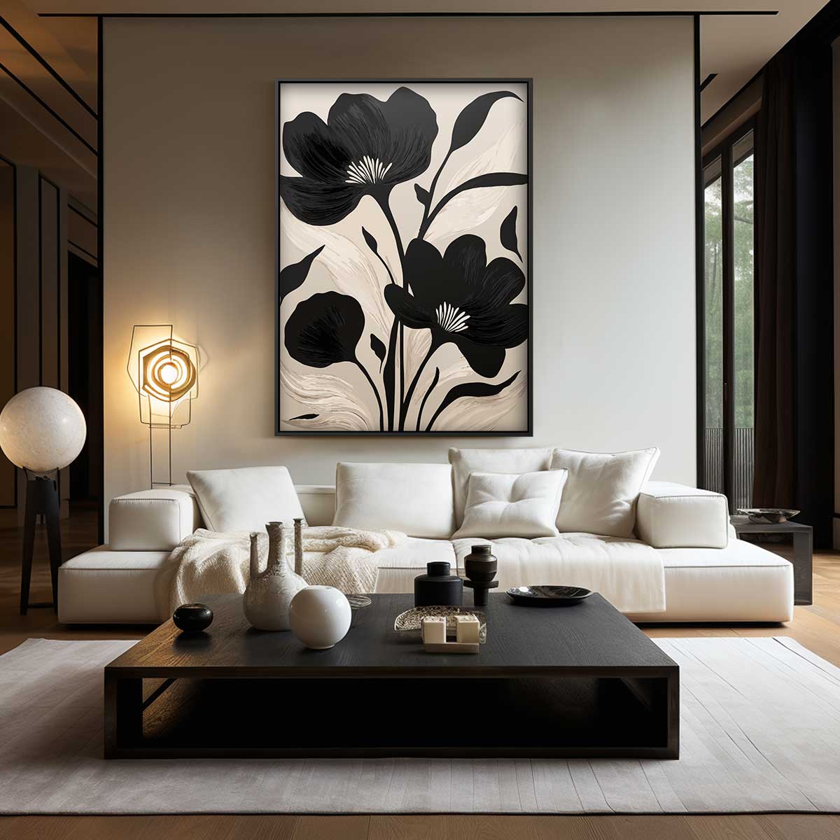 Abstracte Bloemenpracht Kunstwerk-canvas-dibond-plexiglas-wanddecoratie-WallArtistic