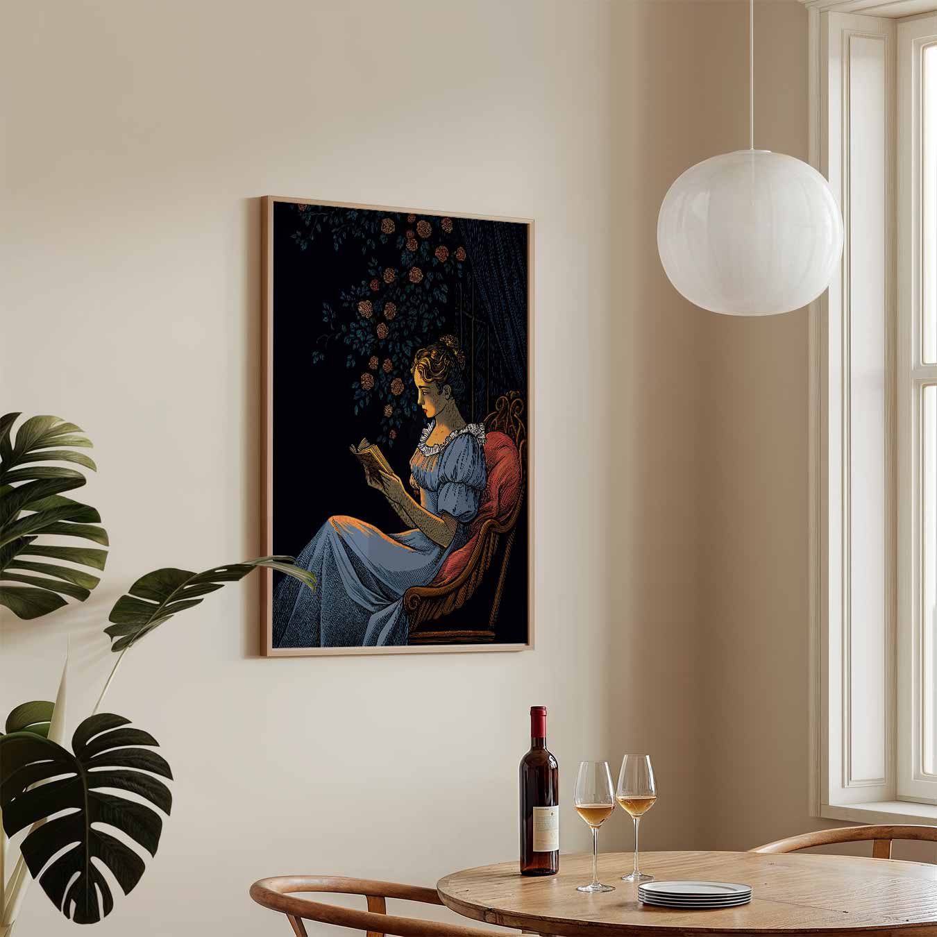 Dromerige Leeshoek Poster-WallArtistic