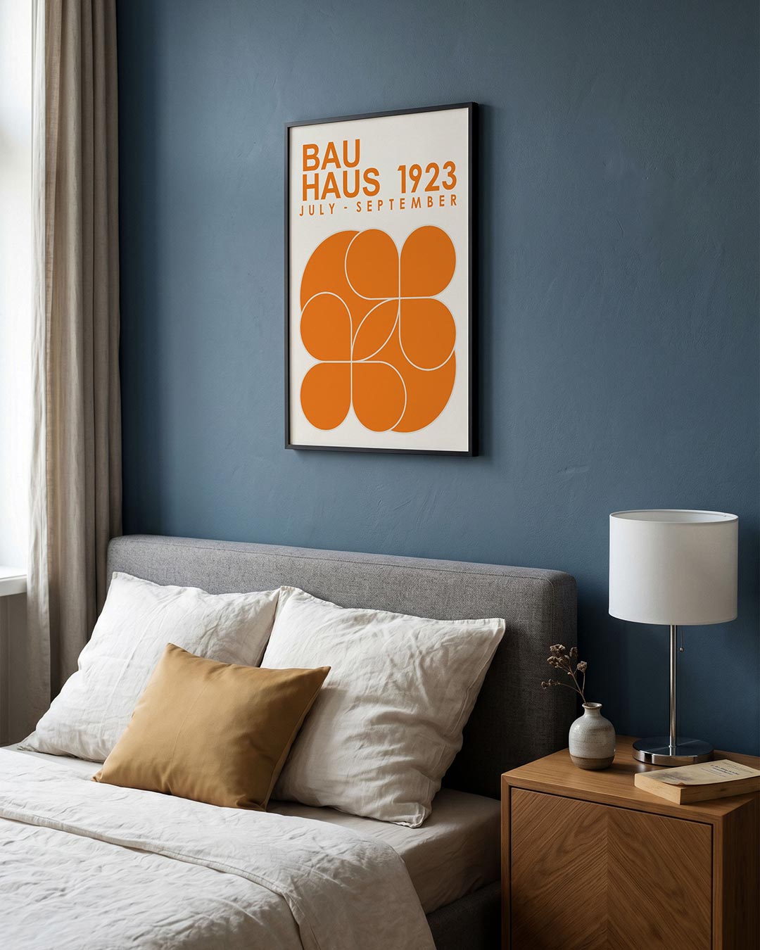 Oranje cirkelpatroon Poster