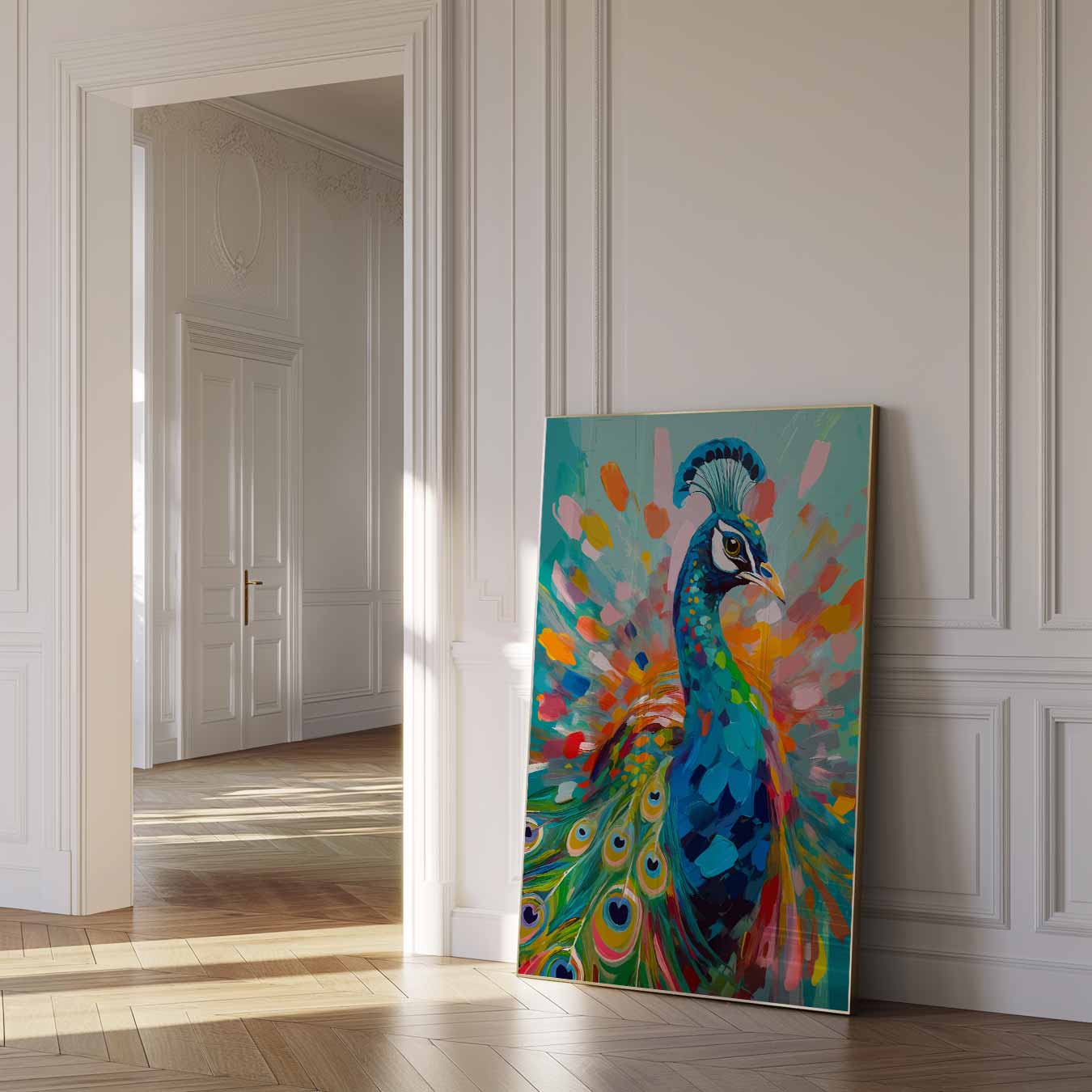 Kleurrijke Pauw Kunstposter