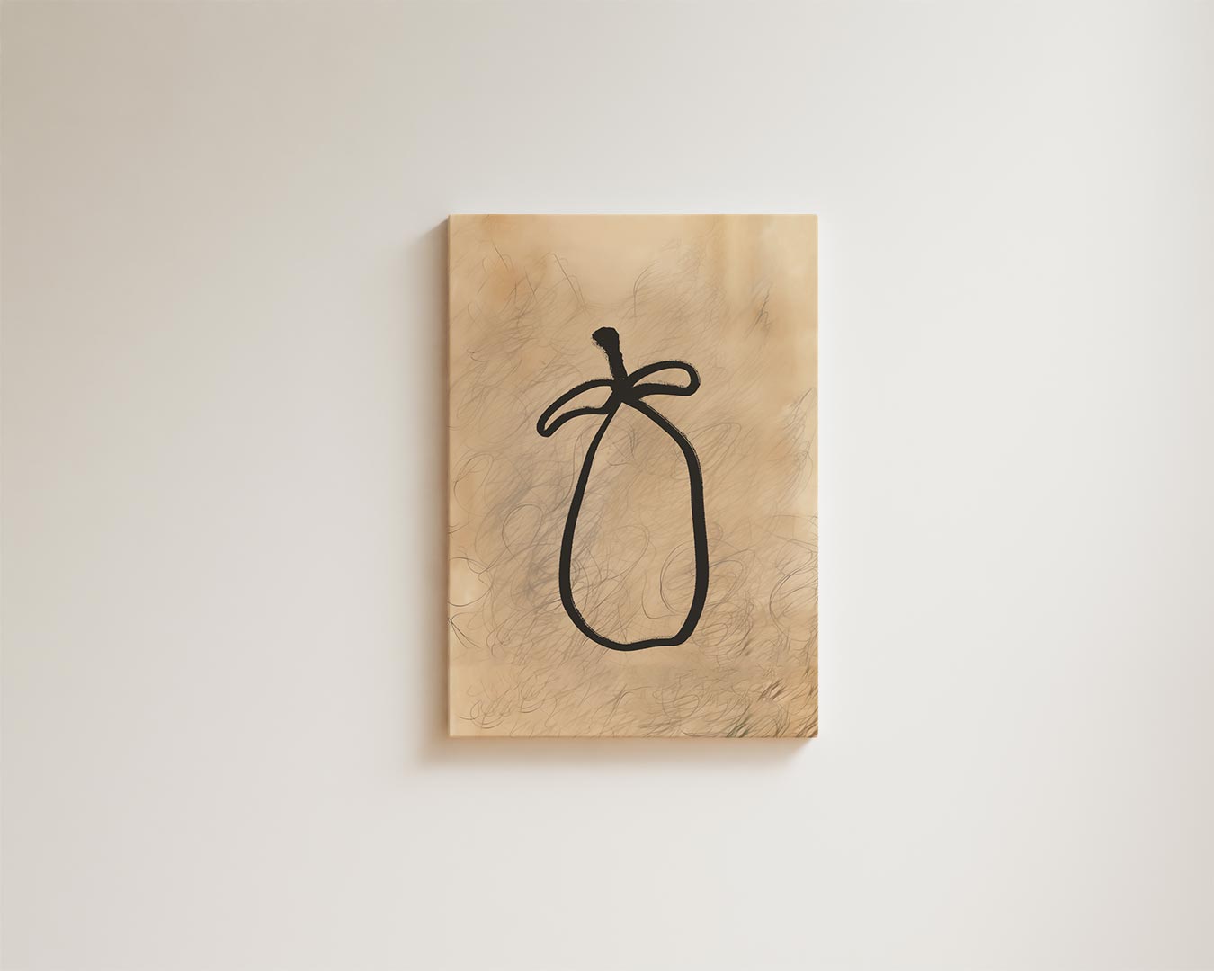 Simpele Schoonheid: Abstracte Vaas Kunstwerk-canvas-dibond-plexiglas-wanddecoratie-WallArtistic