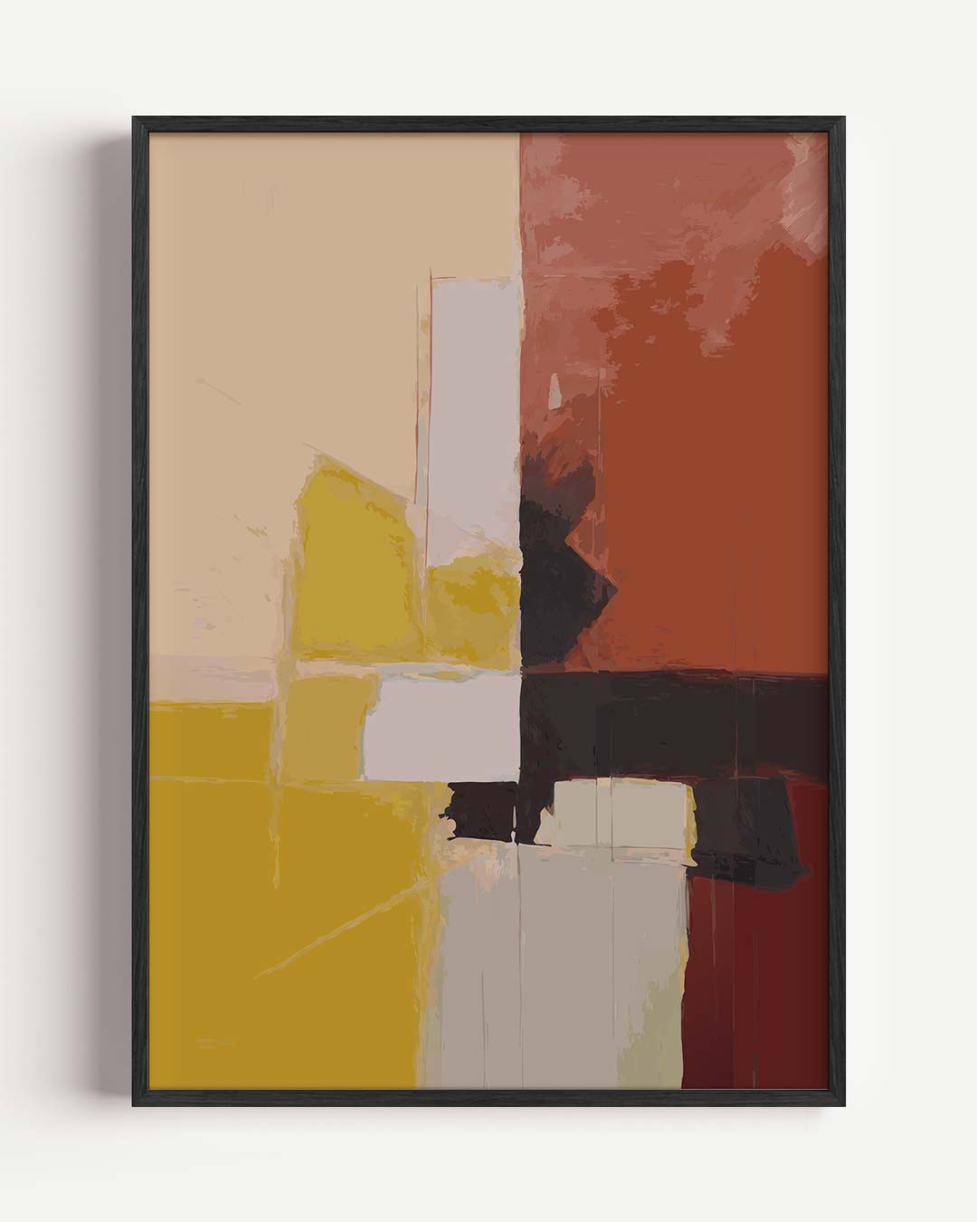 Abstracte Rode Beleving Poster-WallArtistic