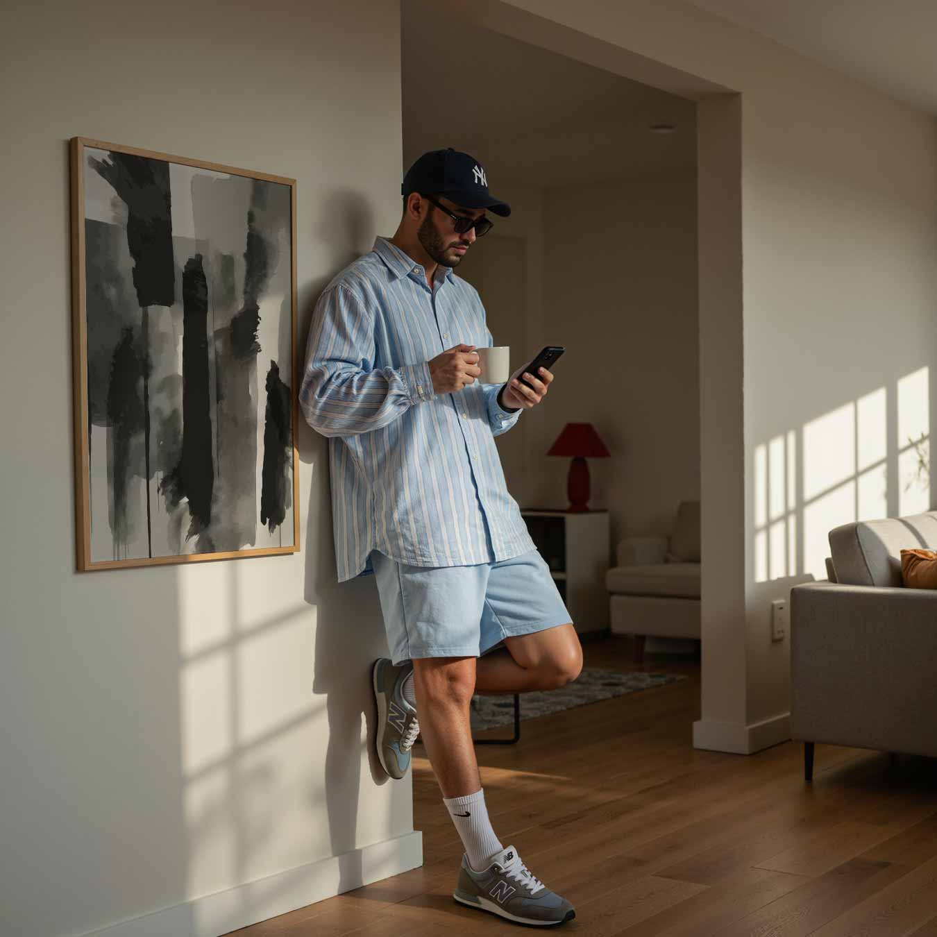 Abstracte Monochroom Postervormgeving Poster-WallArtistic