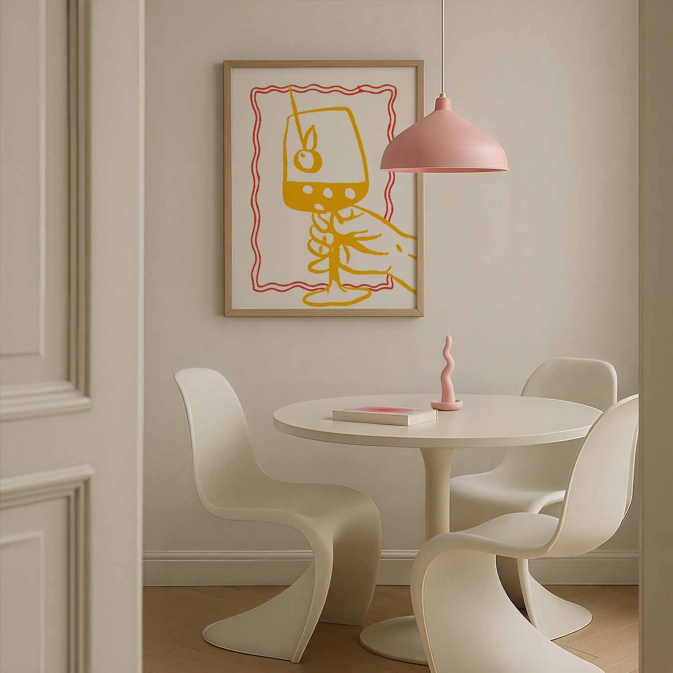 Levendige Cocktail Illustratie Poster-WallArtistic