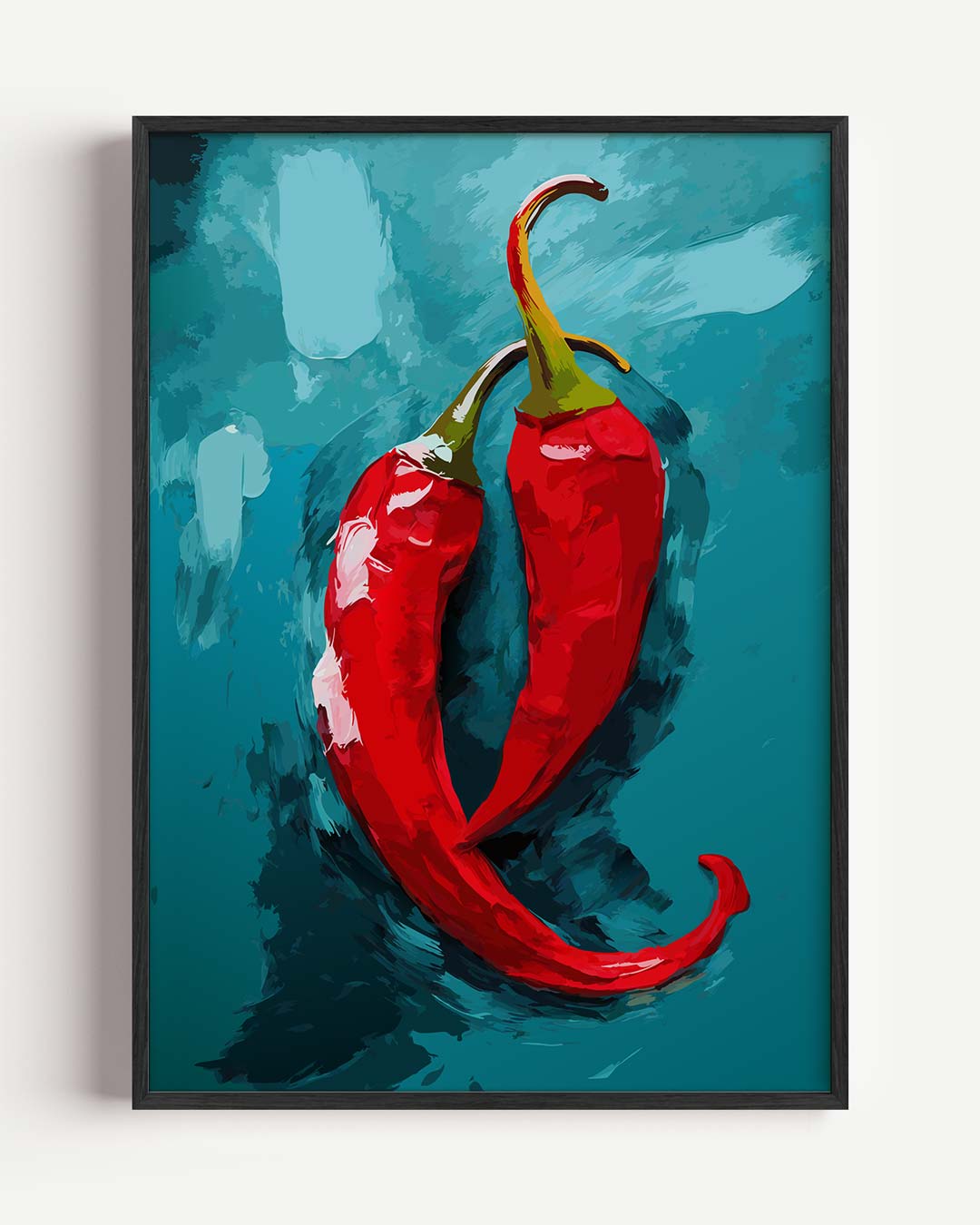 Pittige Paprika Kunstposter-WallArtistic