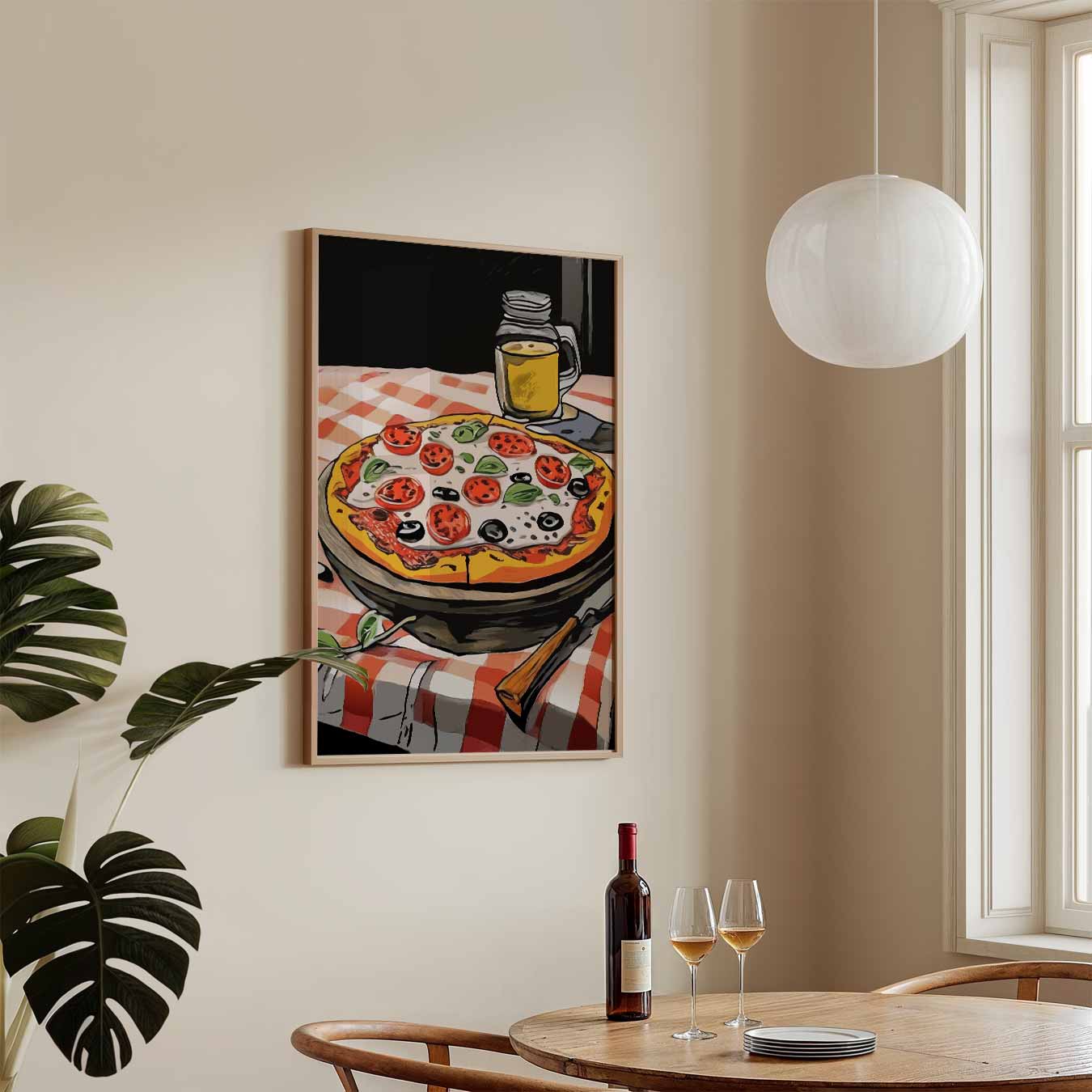 Sfeervolle Pizza Poster-WallArtistic
