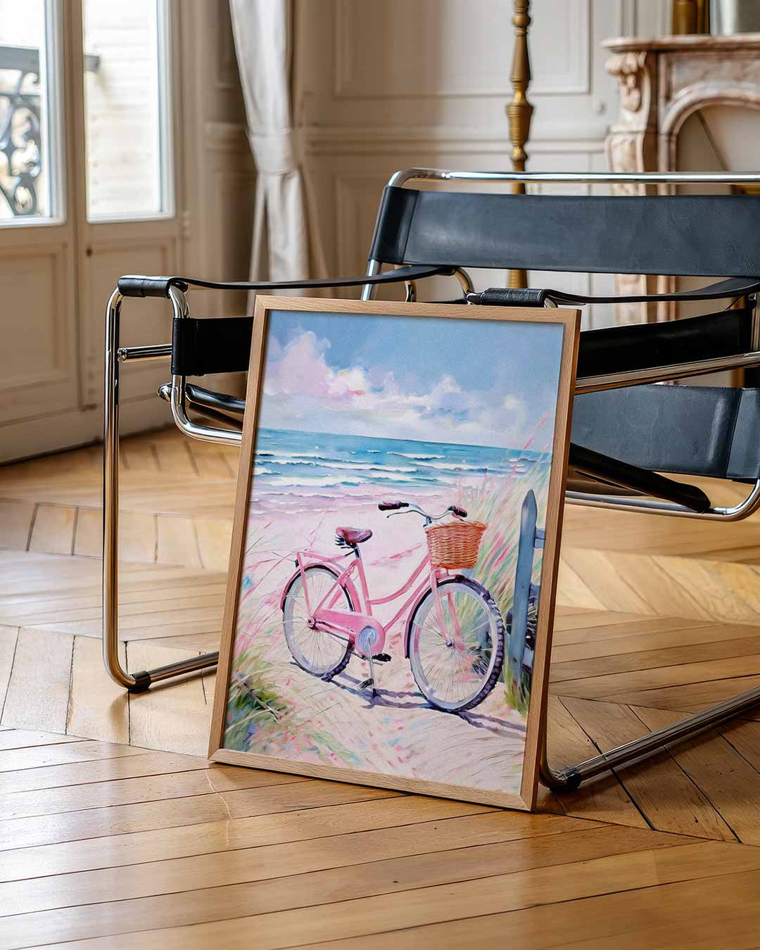 Zomerse Fietstocht aan Zee Poster-WallArtistic