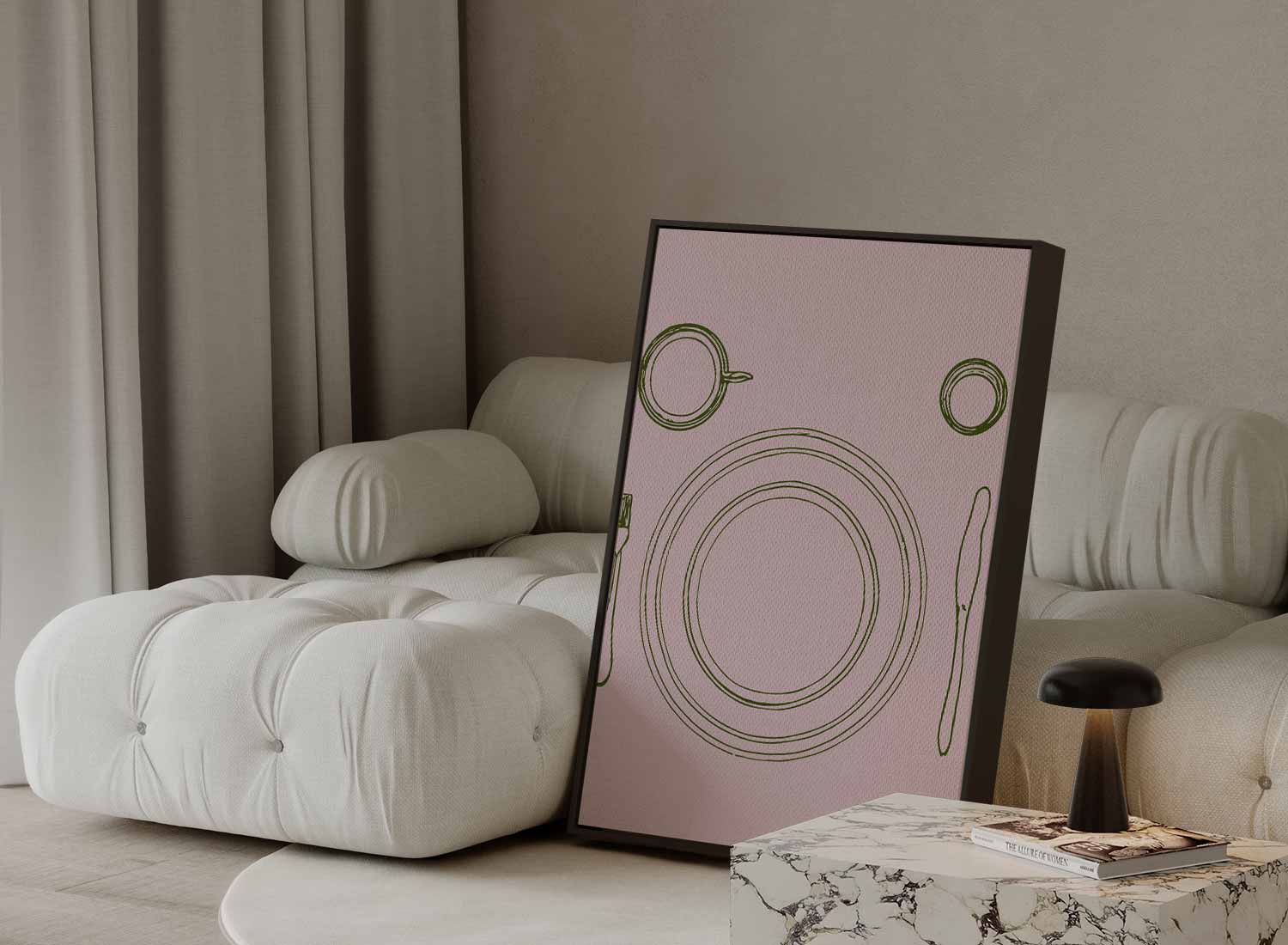 Eenvoudig Elegante Tafelschikking Kunstwerk-canvas-dibond-plexiglas-wanddecoratie-WallArtistic