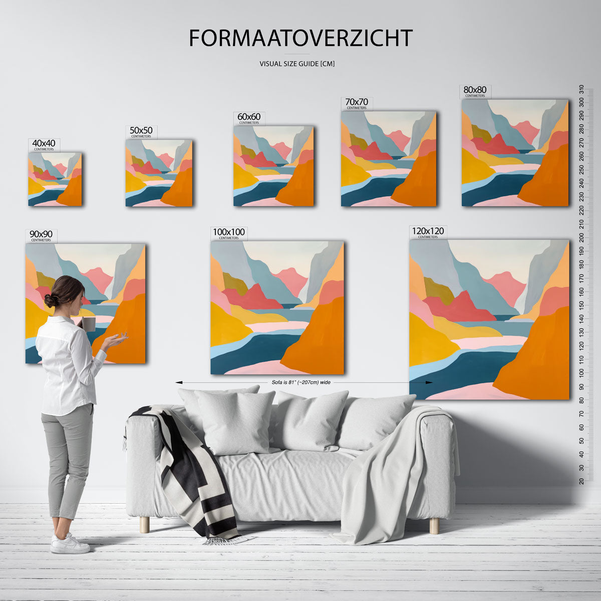 Berglandschap abstract Poster