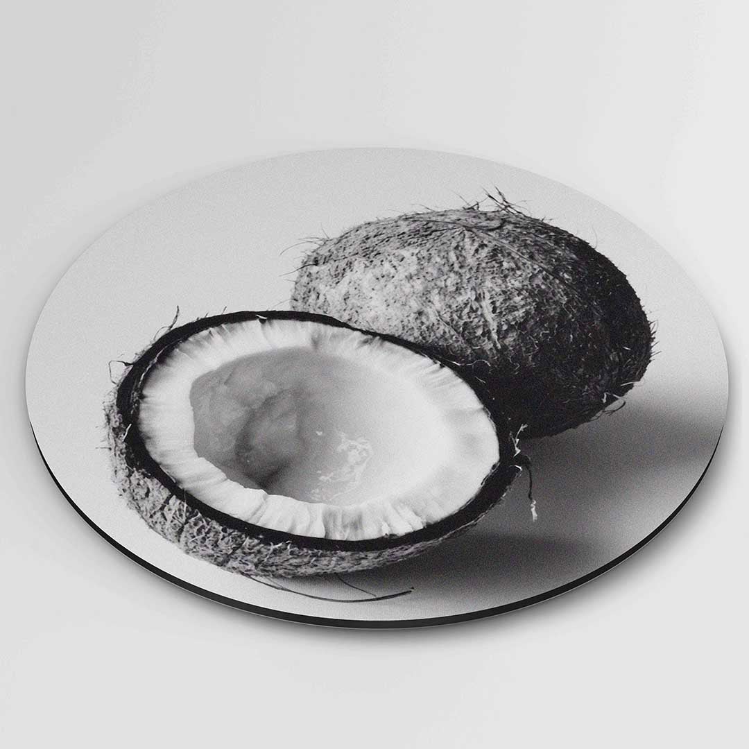 Kokosnoot zwart wit Muurcirkel