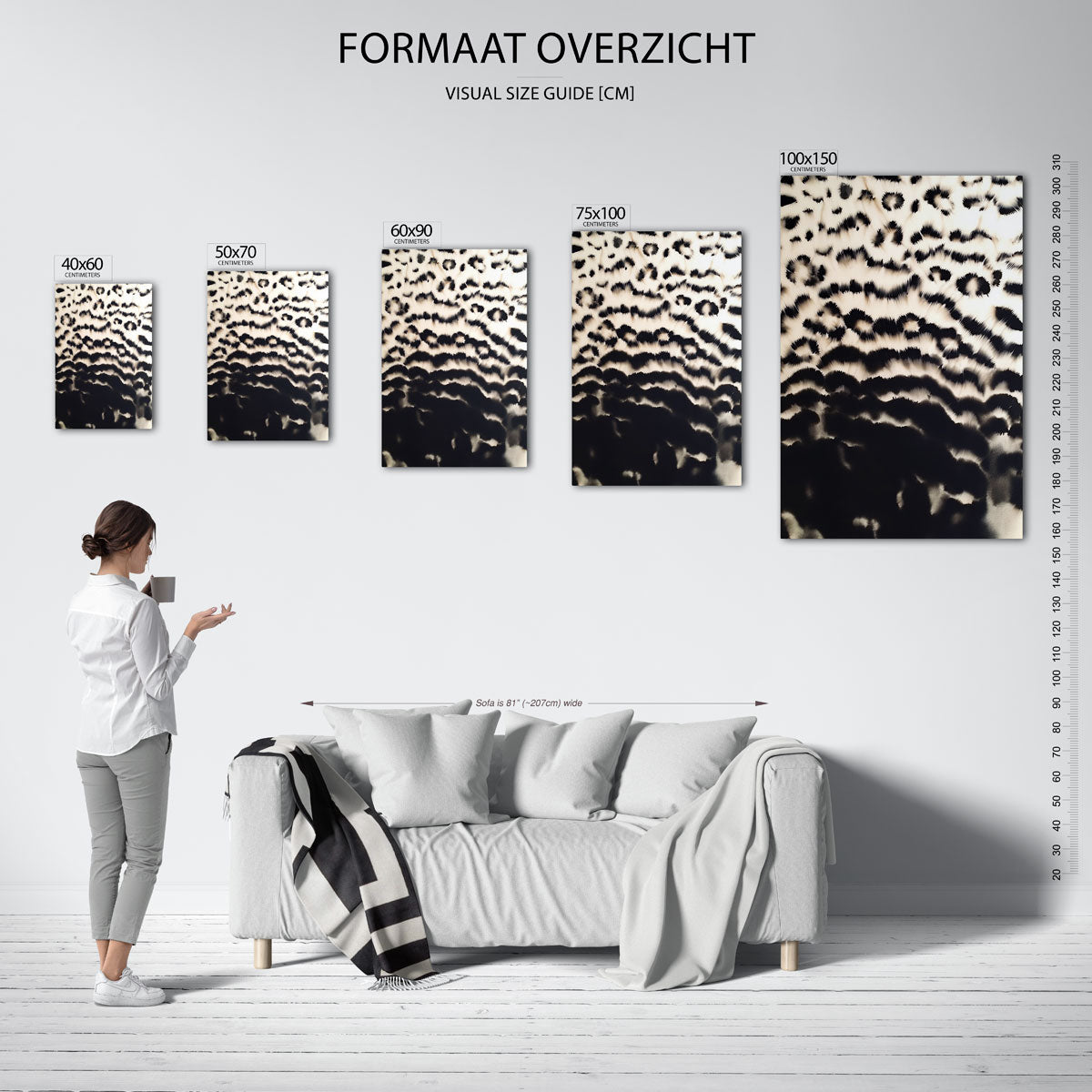 Organische patronen – staande wanddecoratie van WallArtistic
