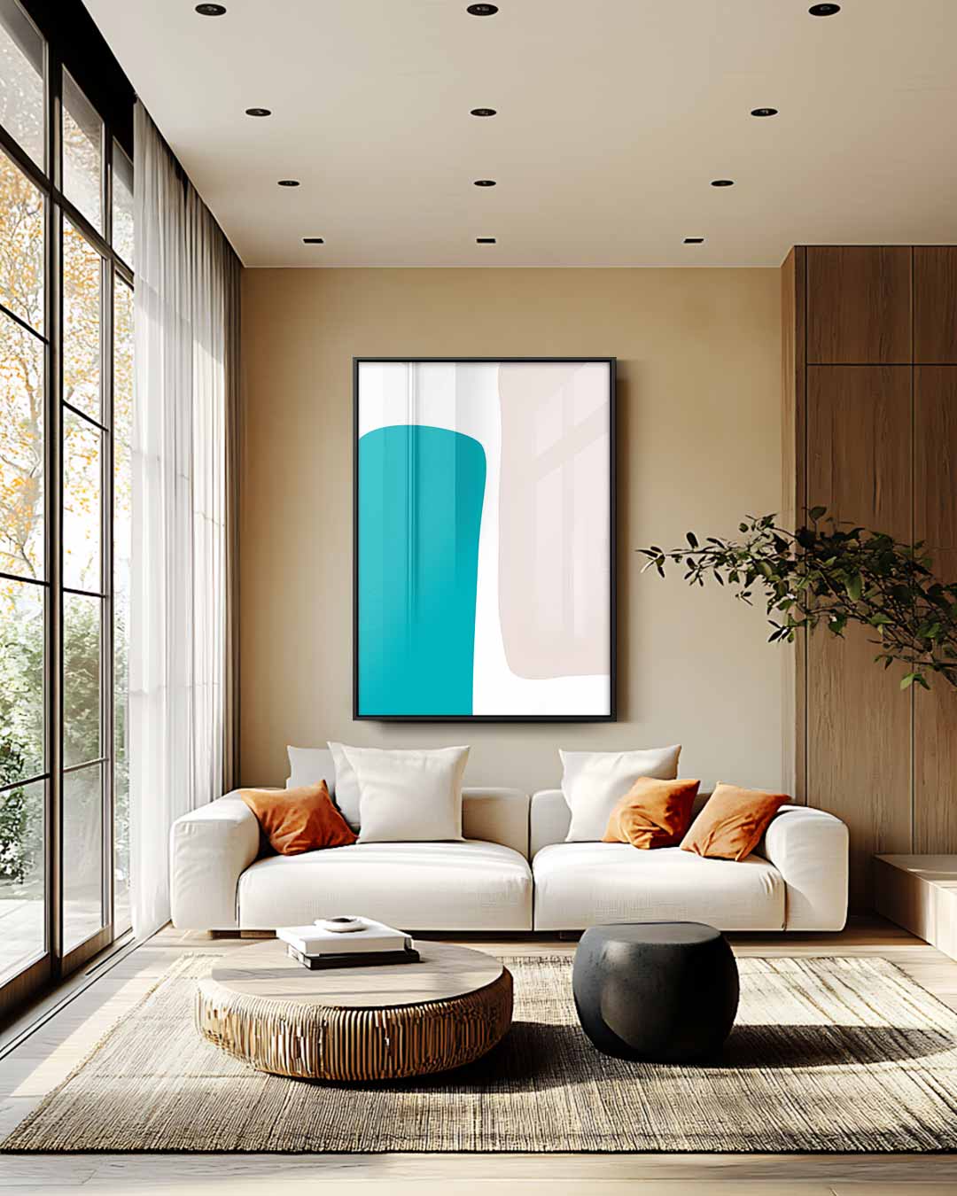 Vloeiende Vormen Duet Kunstwerk-canvas-dibond-plexiglas-wanddecoratie-WallArtistic
