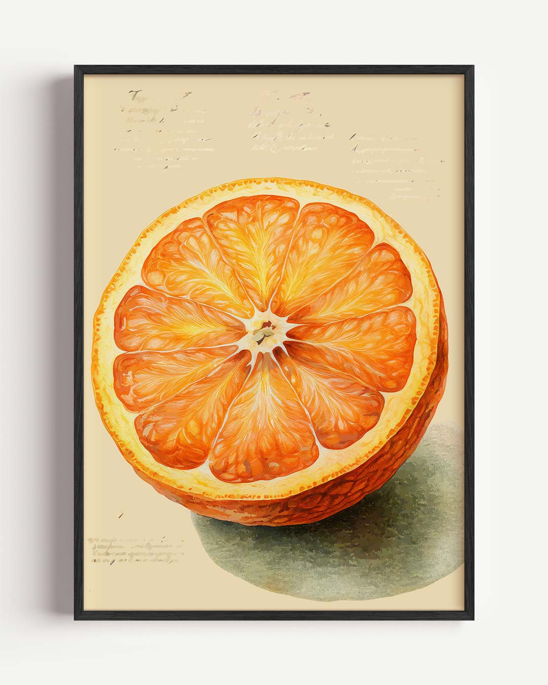 Zonnige Sinaasappel Kunstposter-WallArtistic