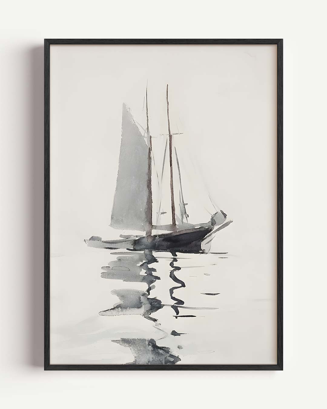 Zeilschip Silhouet Poster-WallArtistic