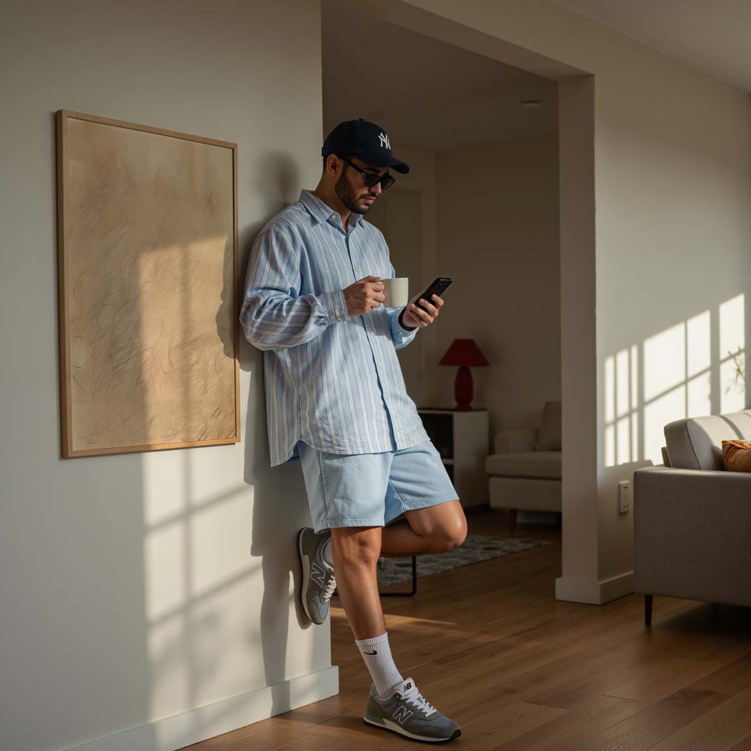 Abstracte Beige Droom Poster-WallArtistic