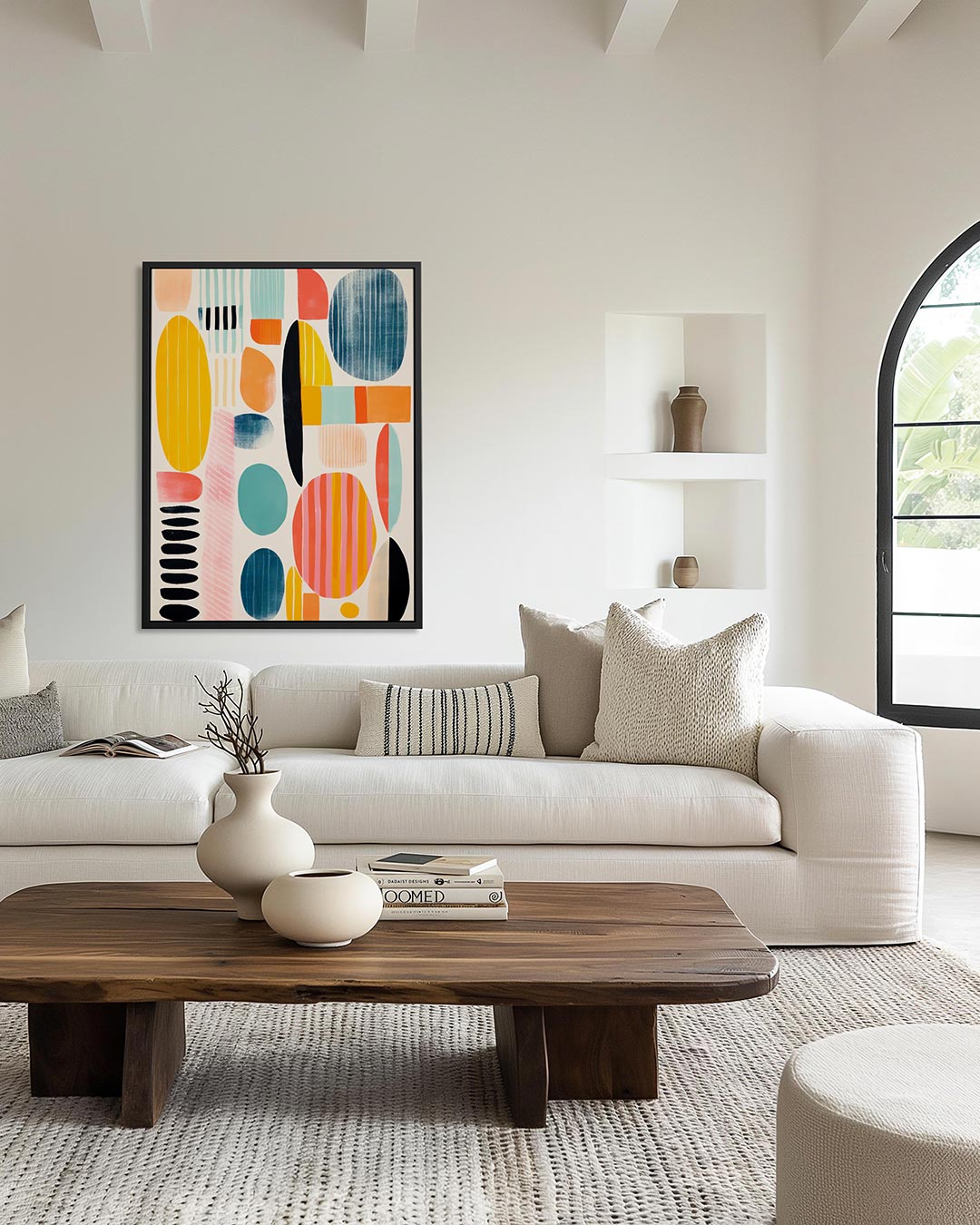 Vormenspel met kleuren Kunstwerk