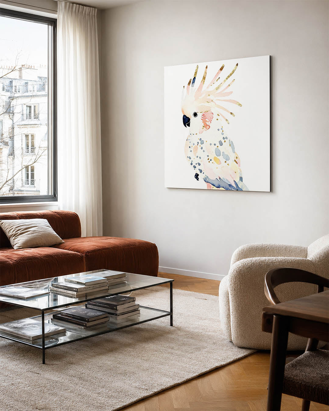 Vrolijke kaketoe Kunstwerk