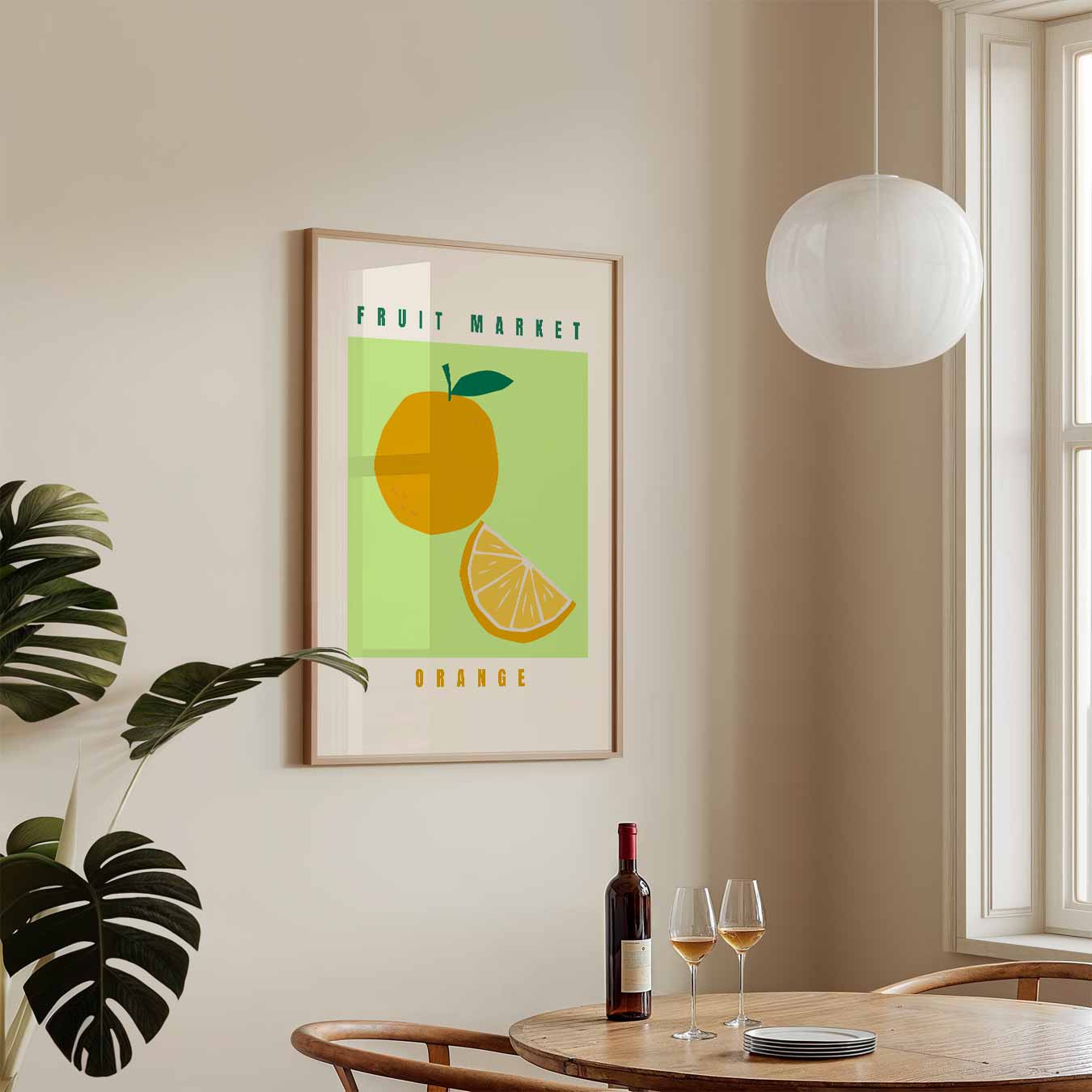 Zonnige Fruitmarkt Poster-WallArtistic