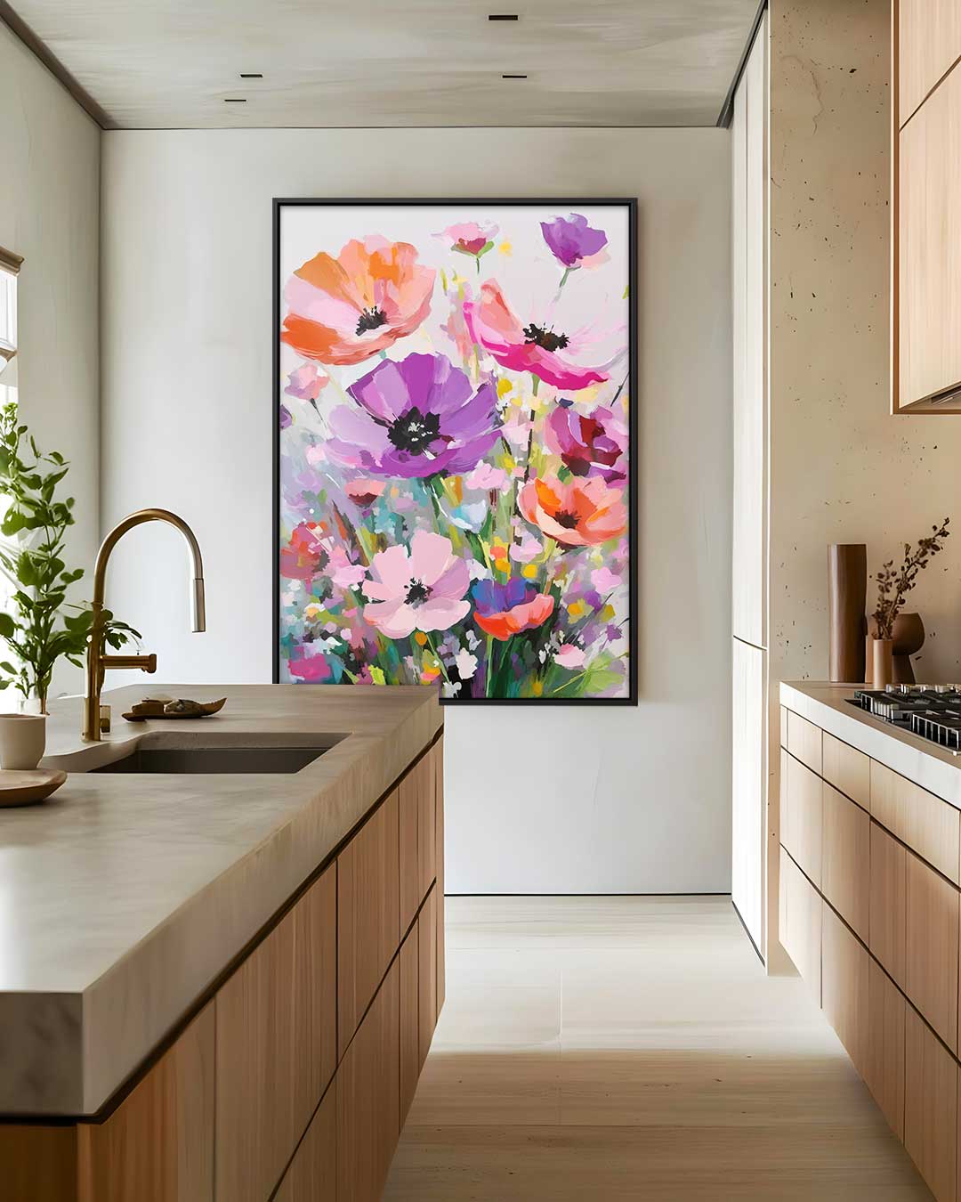 Bloemenweelde Schilderij Kunstwerk-canvas-dibond-plexiglas-wanddecoratie-WallArtistic