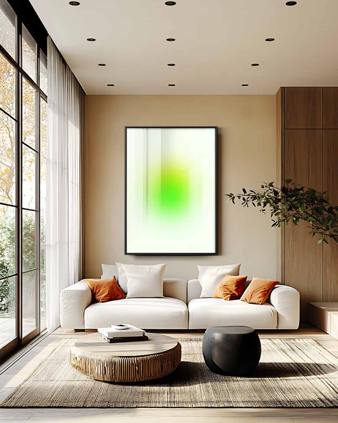 Groene Serenade Kunstwerk-canvas-dibond-plexiglas-wanddecoratie-WallArtistic