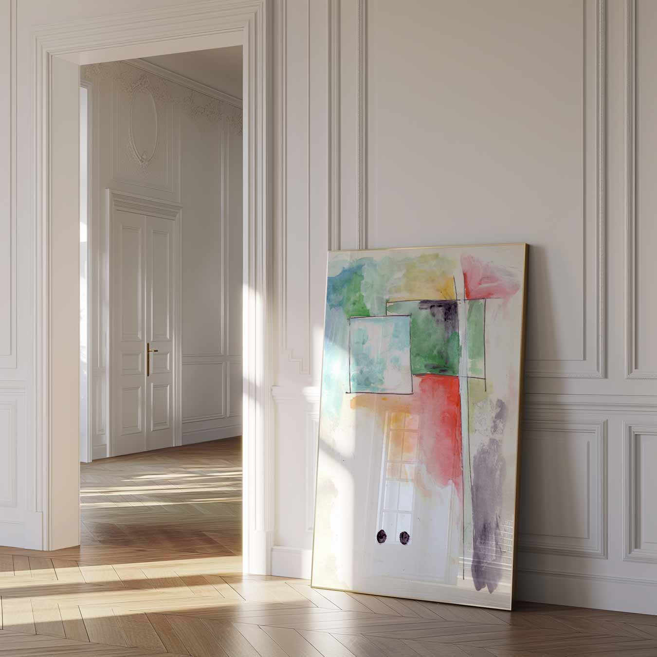 Kleurrijke Abstracte Compositie Poster-WallArtistic