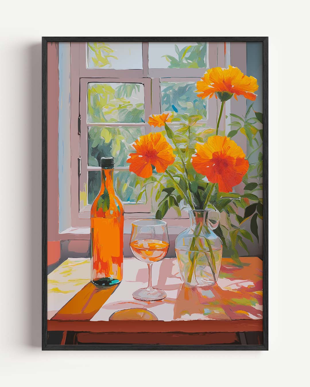 Zonnig Vensterzicht Poster-WallArtistic