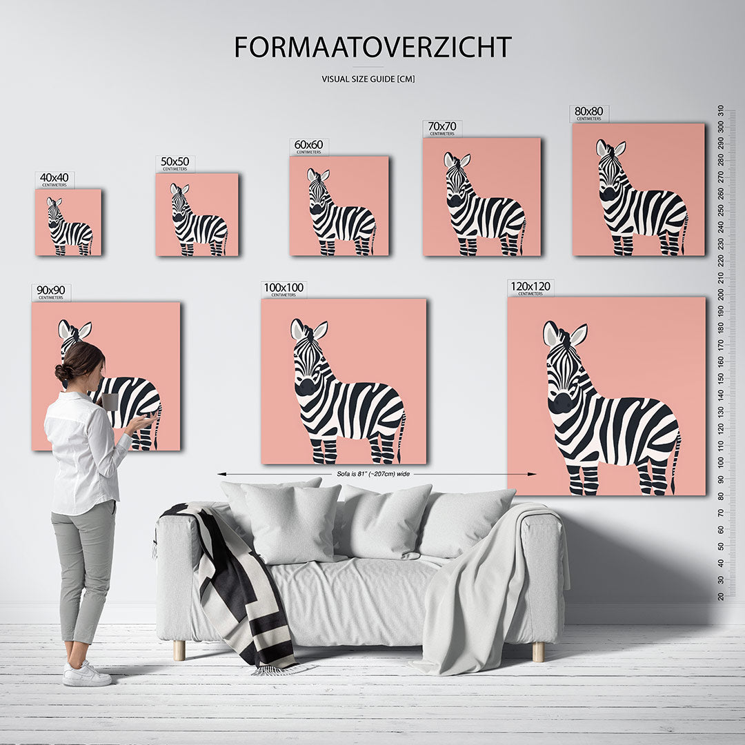 Gestreepte zebra illustratie Kunstwerk