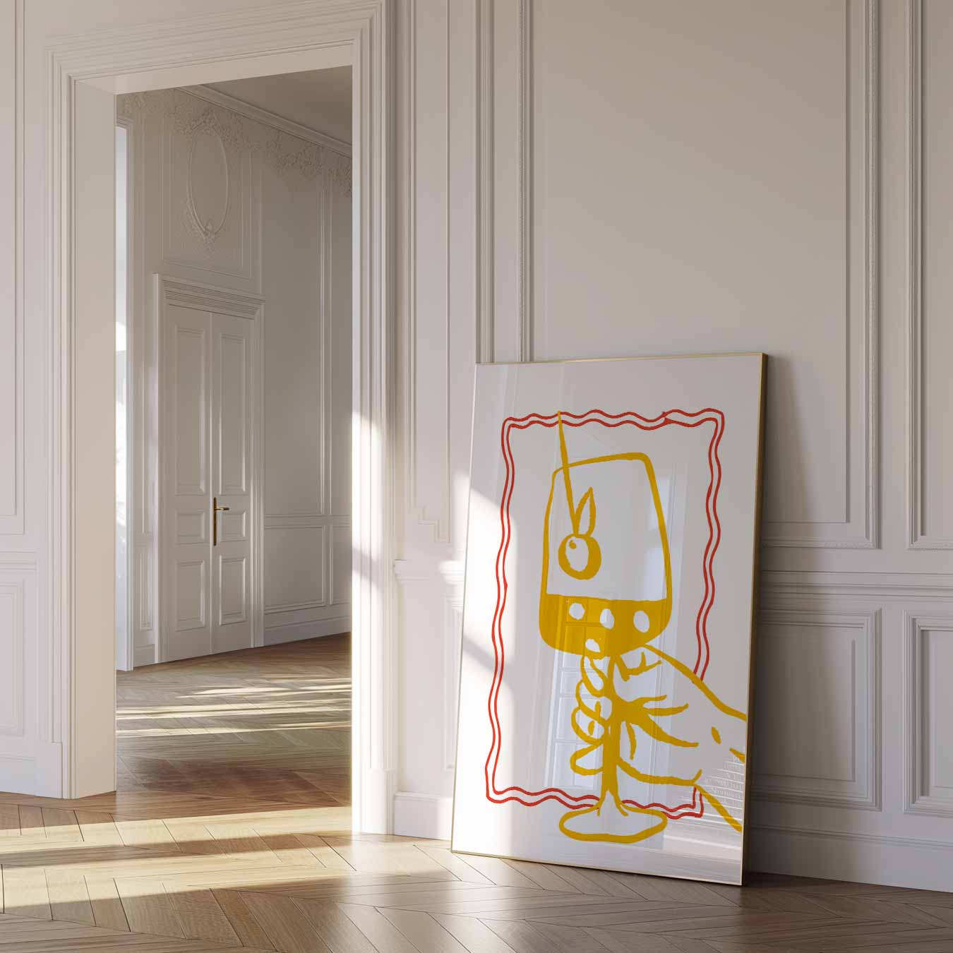 Levendige Cocktail Illustratie Poster-WallArtistic