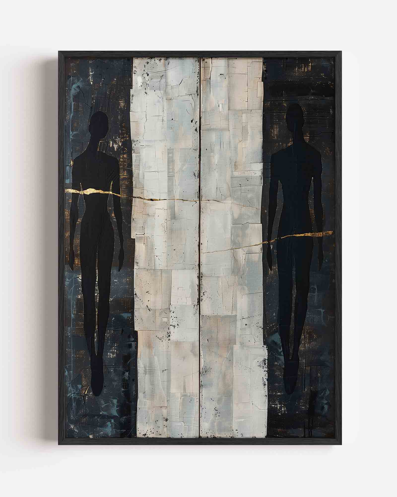 Silhouetten met textuur Poster