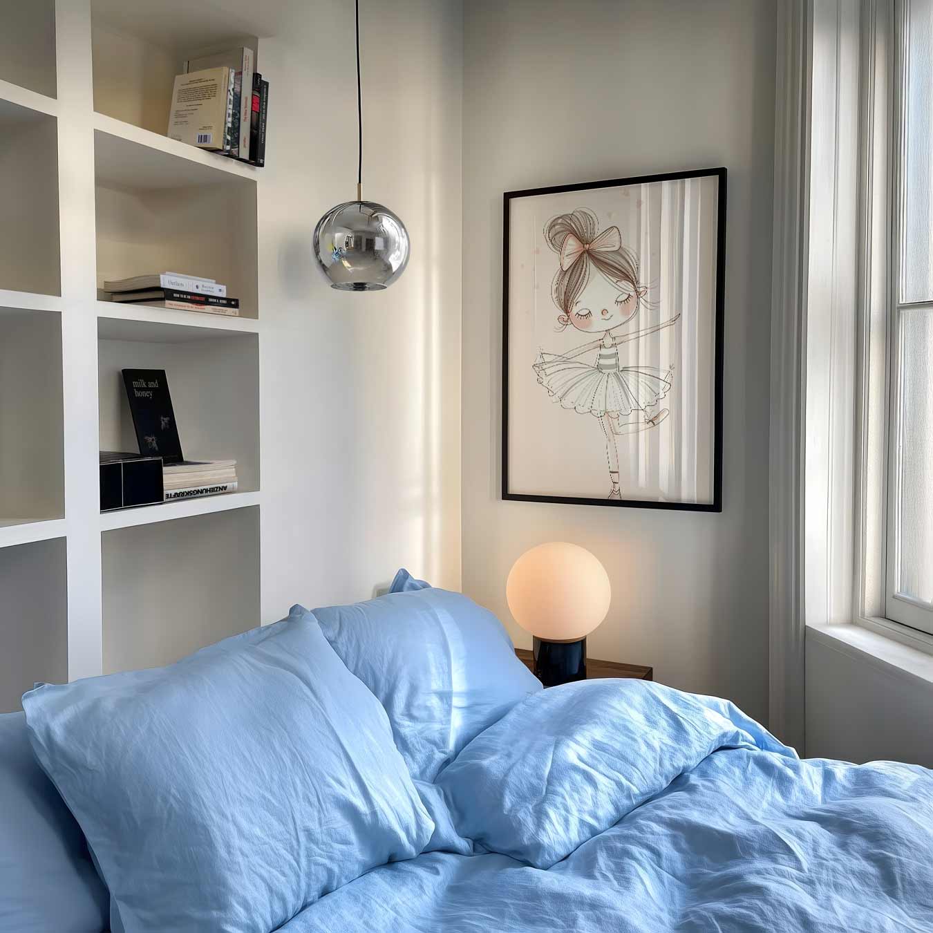 Schattige Ballerina Illustratie Poster-WallArtistic