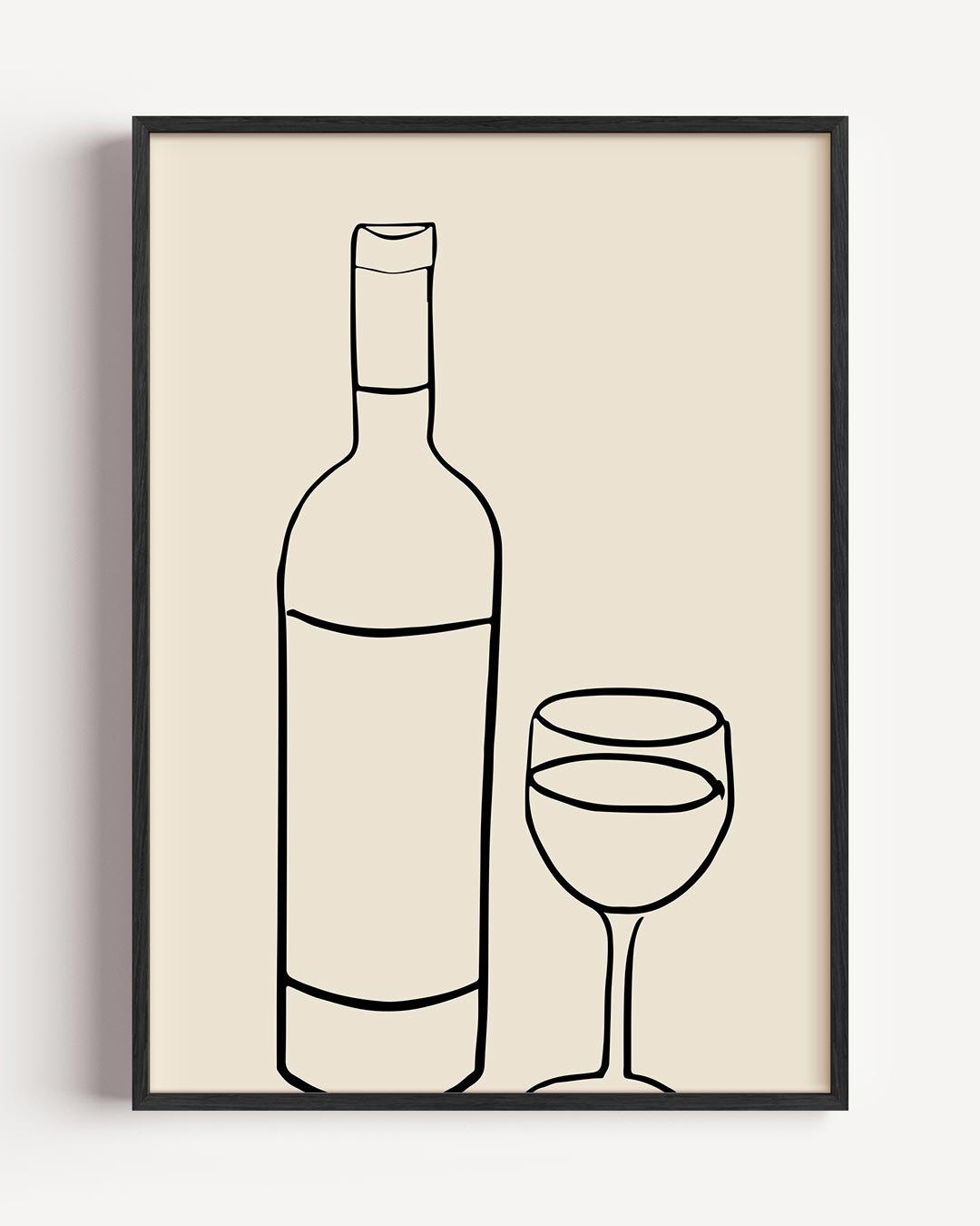 Minimalistische Wijnkunst Poster-WallArtistic