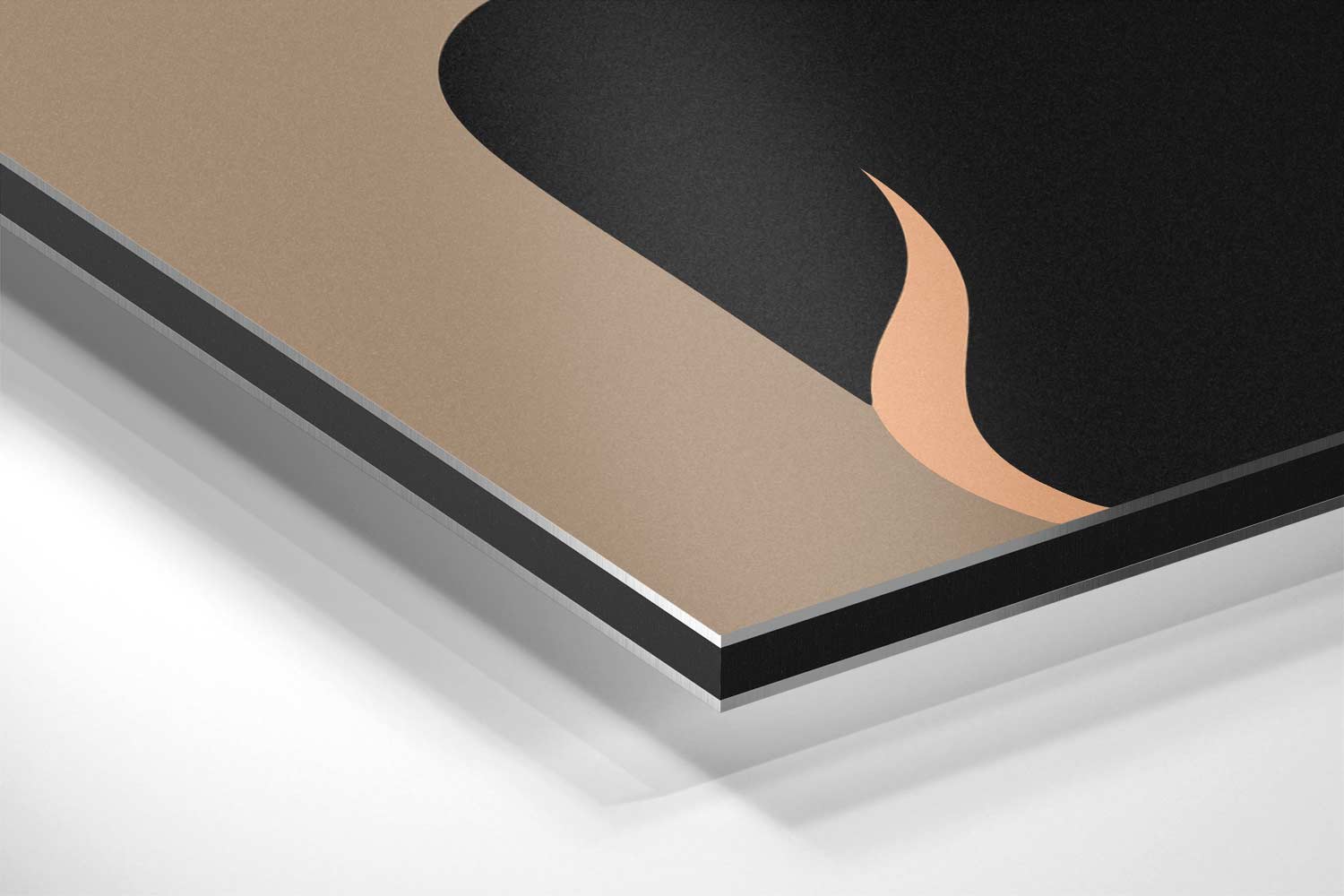 Elegante Silhouetportret Kunstwerk-canvas-dibond-plexiglas-wanddecoratie-WallArtistic