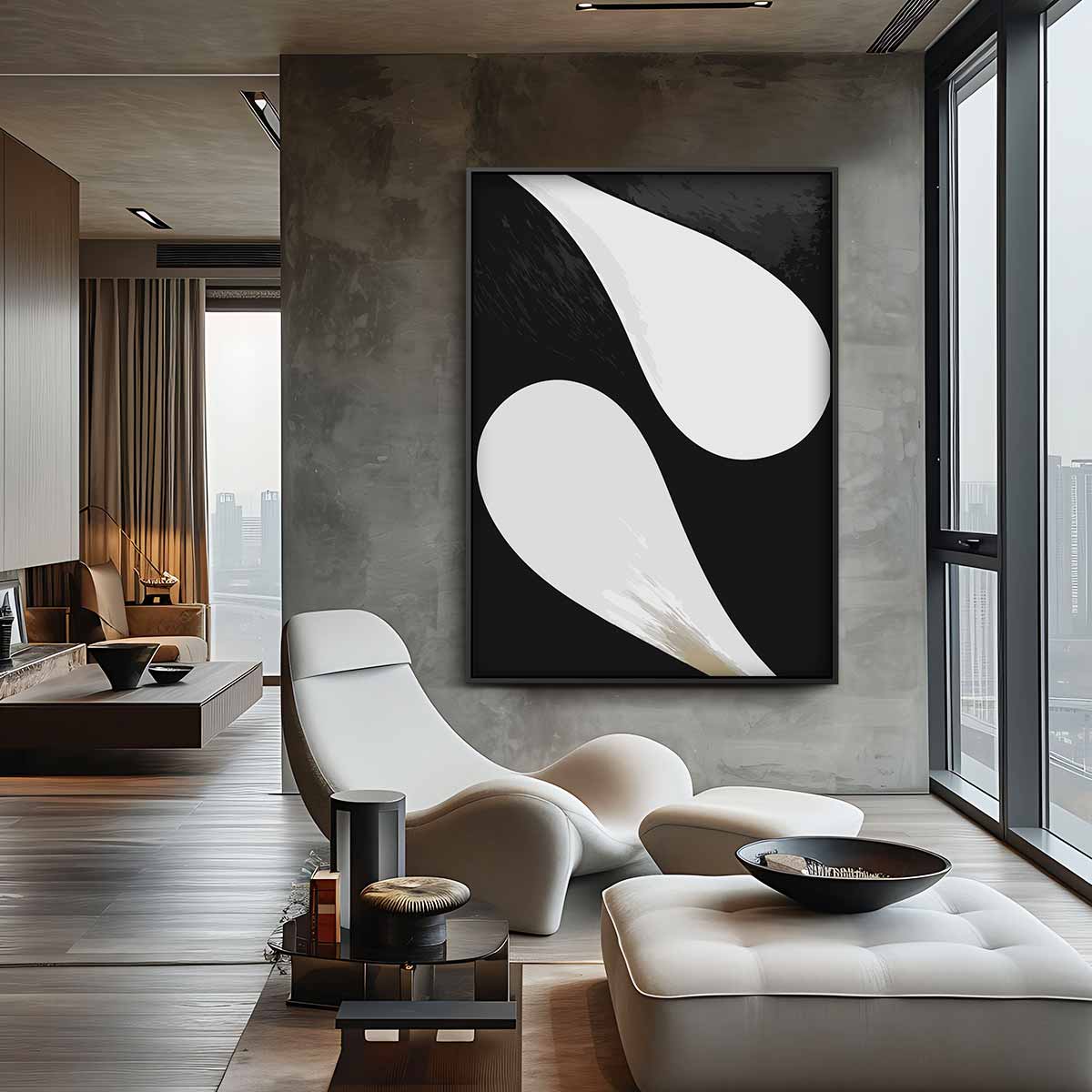 Vloeiende Stroom Kunstwerk-canvas-dibond-plexiglas-wanddecoratie-WallArtistic