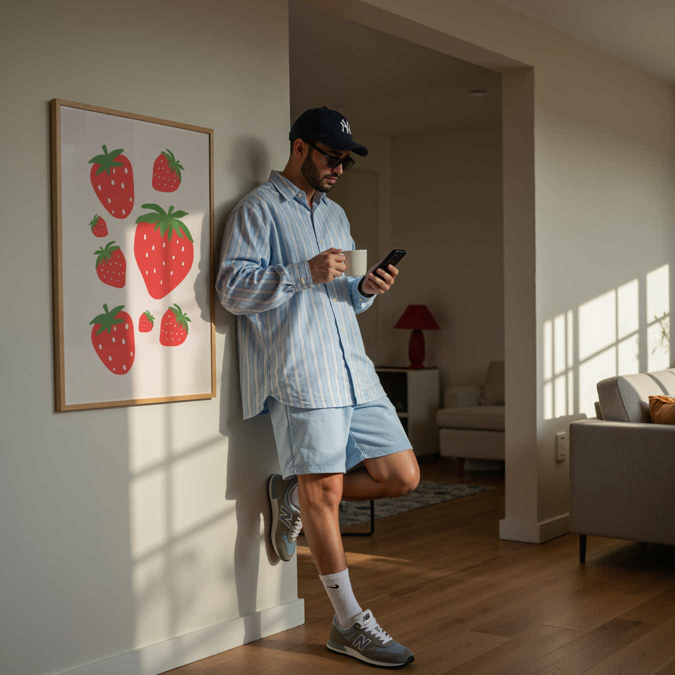 Zomerse Aardbeiensensatie Poster-WallArtistic