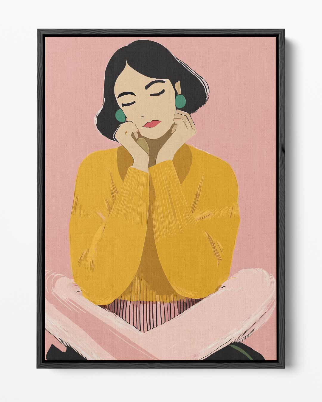 Dromer in Oker Kunstwerk-canvas-dibond-plexiglas-wanddecoratie-WallArtistic