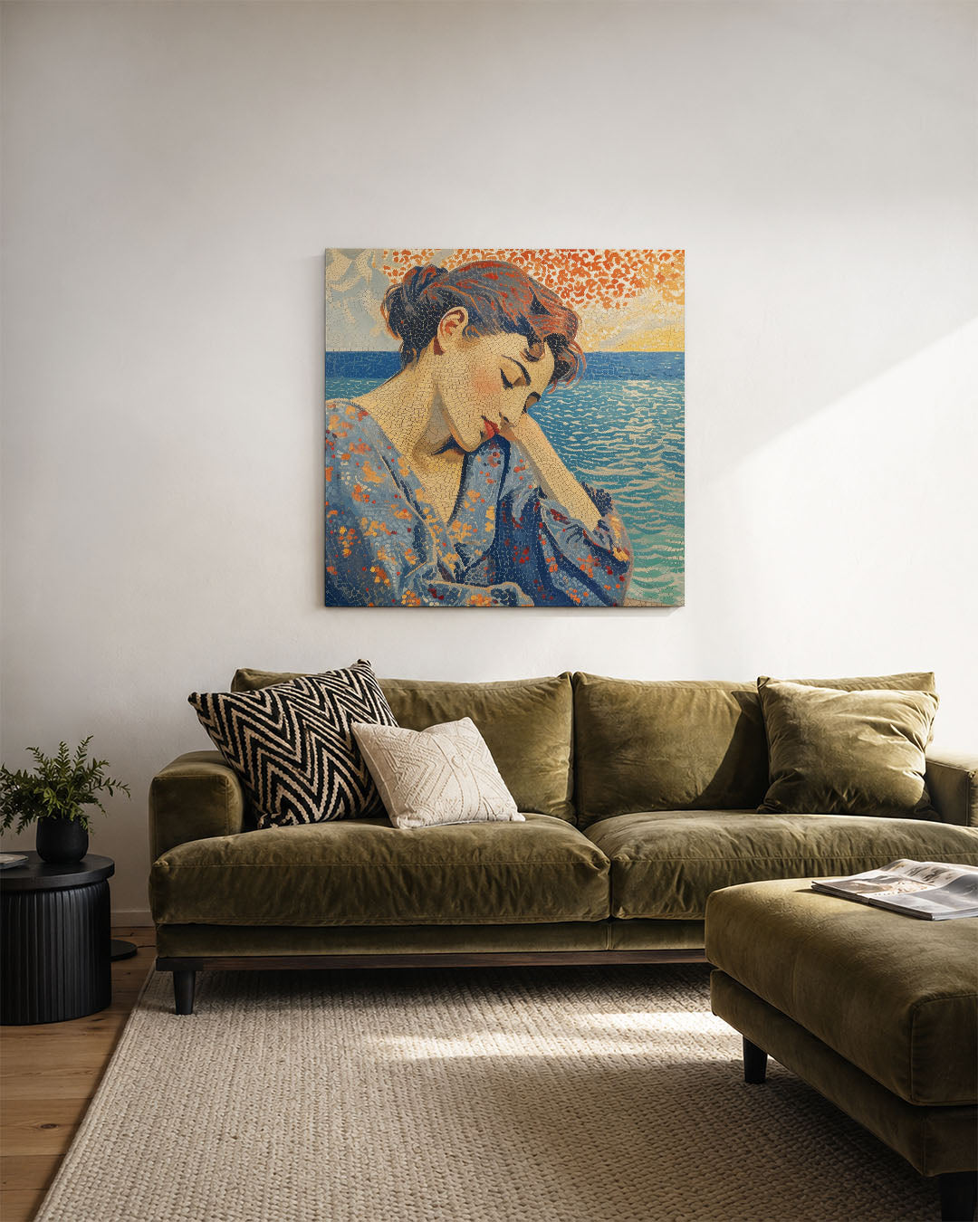 Dromerige vrouw Kunstwerk
