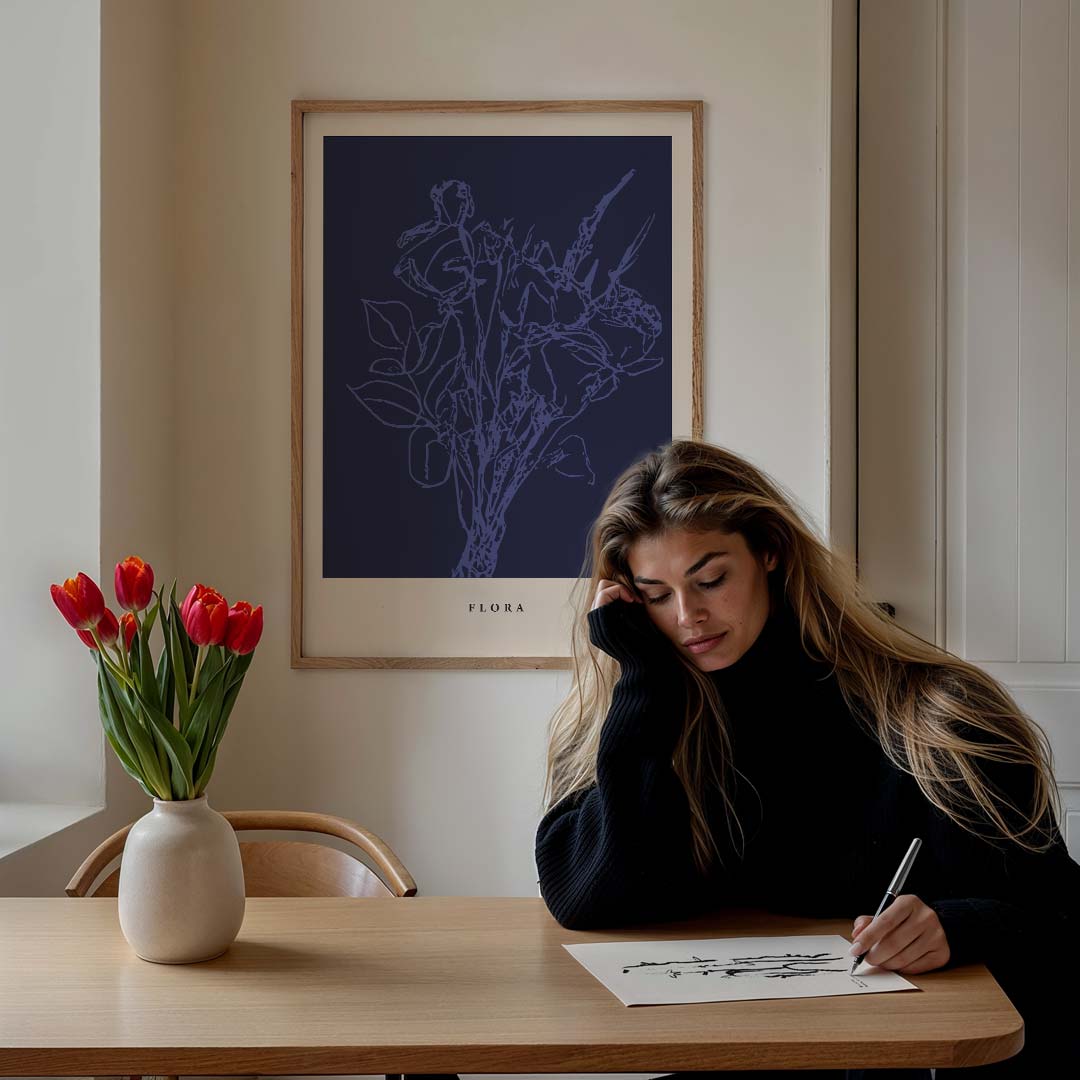 Flora Elegante Bloemenposter-WallArtistic