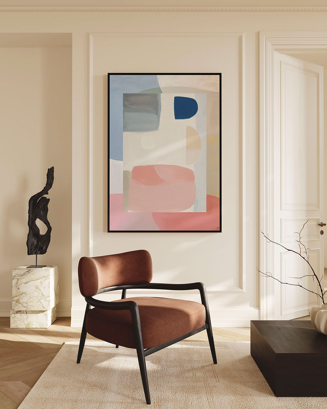 Organische vormen compositie Kunstwerk