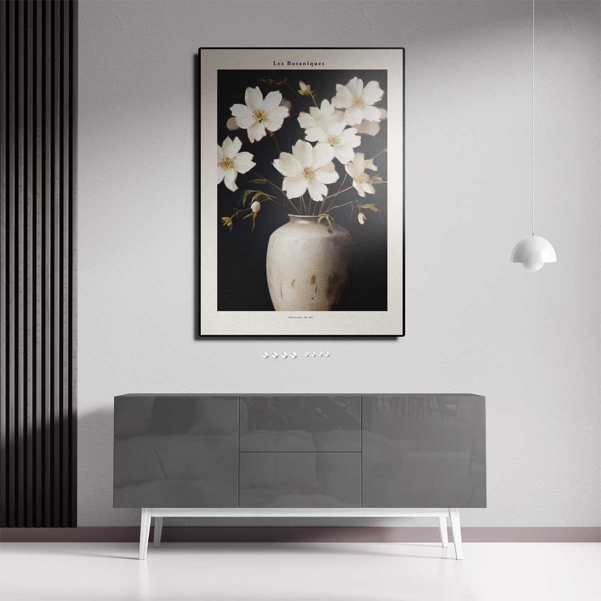Elegante Bloemen in Rustieke Vaas Kunstwerk-canvas-dibond-plexiglas-wanddecoratie-WallArtistic