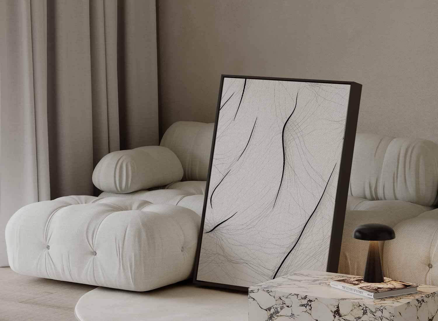Dansende Lijnen Kunstwerk-canvas-dibond-plexiglas-wanddecoratie-WallArtistic