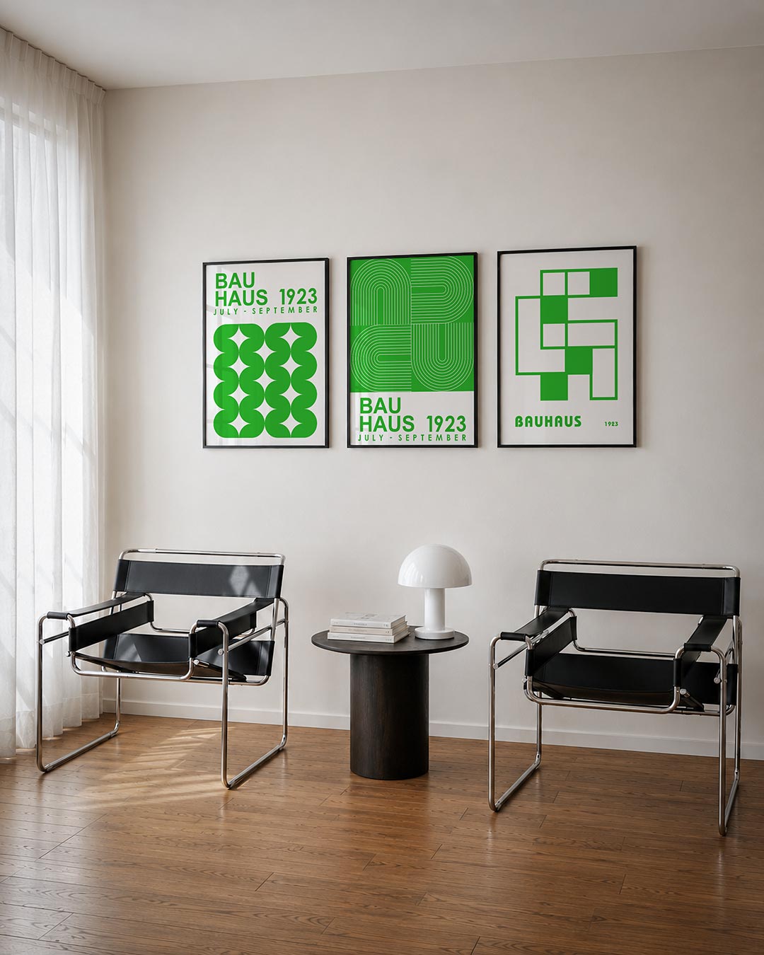 Groene vormenritme Posterset