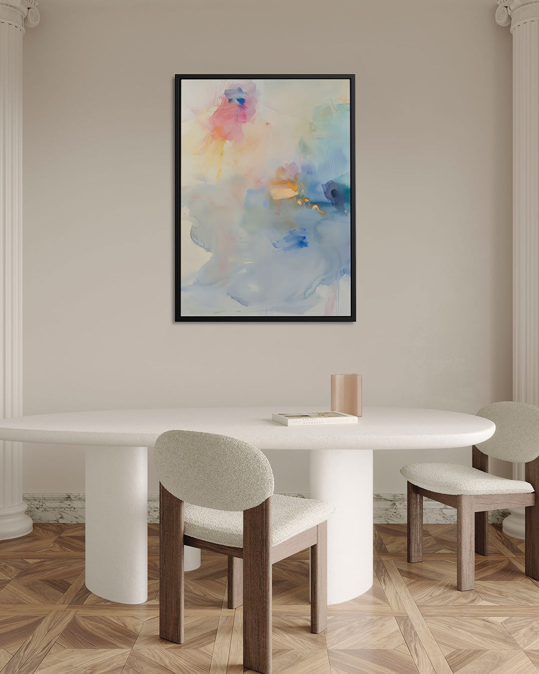 Kleurrijke vegen Kunstwerk