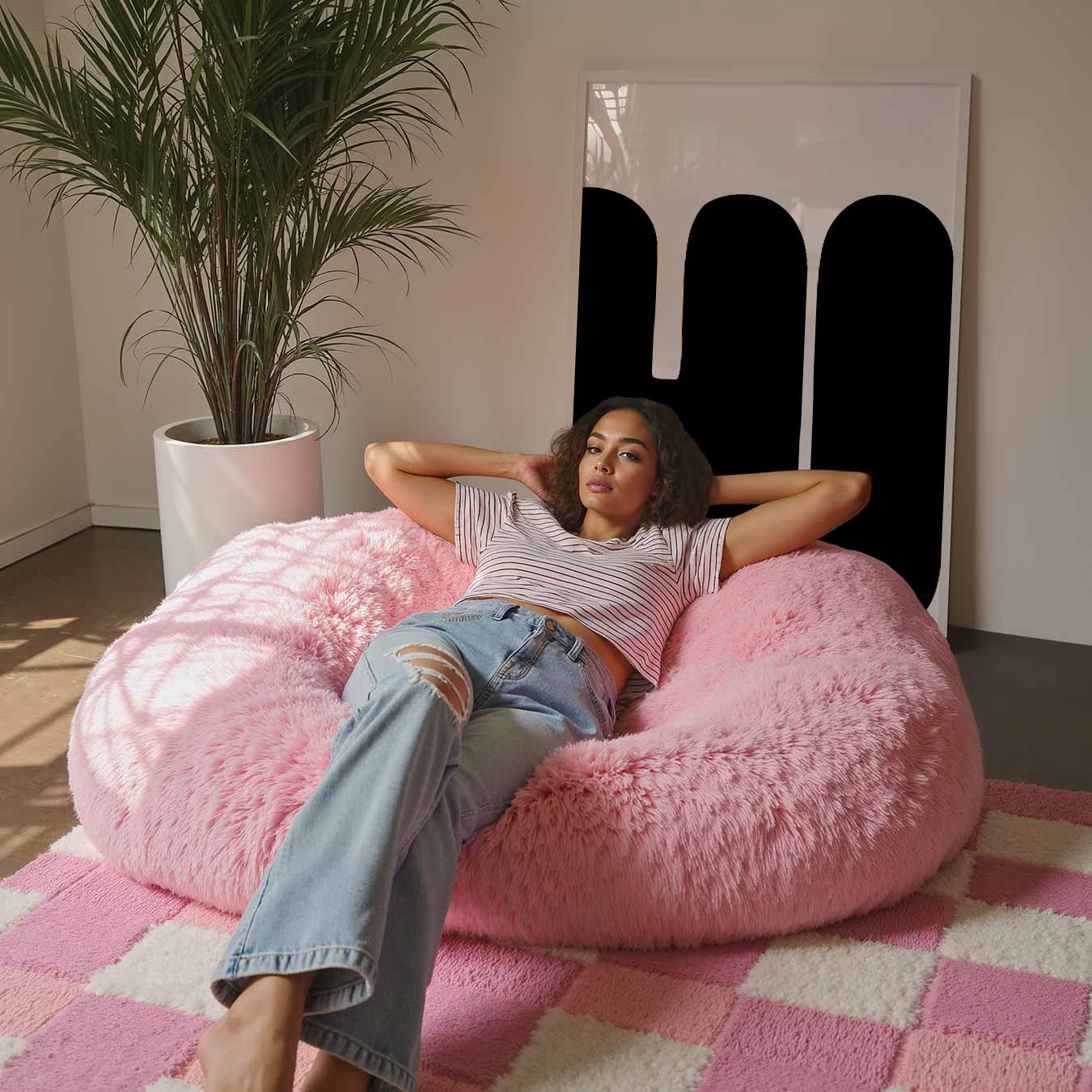 Zwart-Wit Minimalistische Typografie Poster-WallArtistic