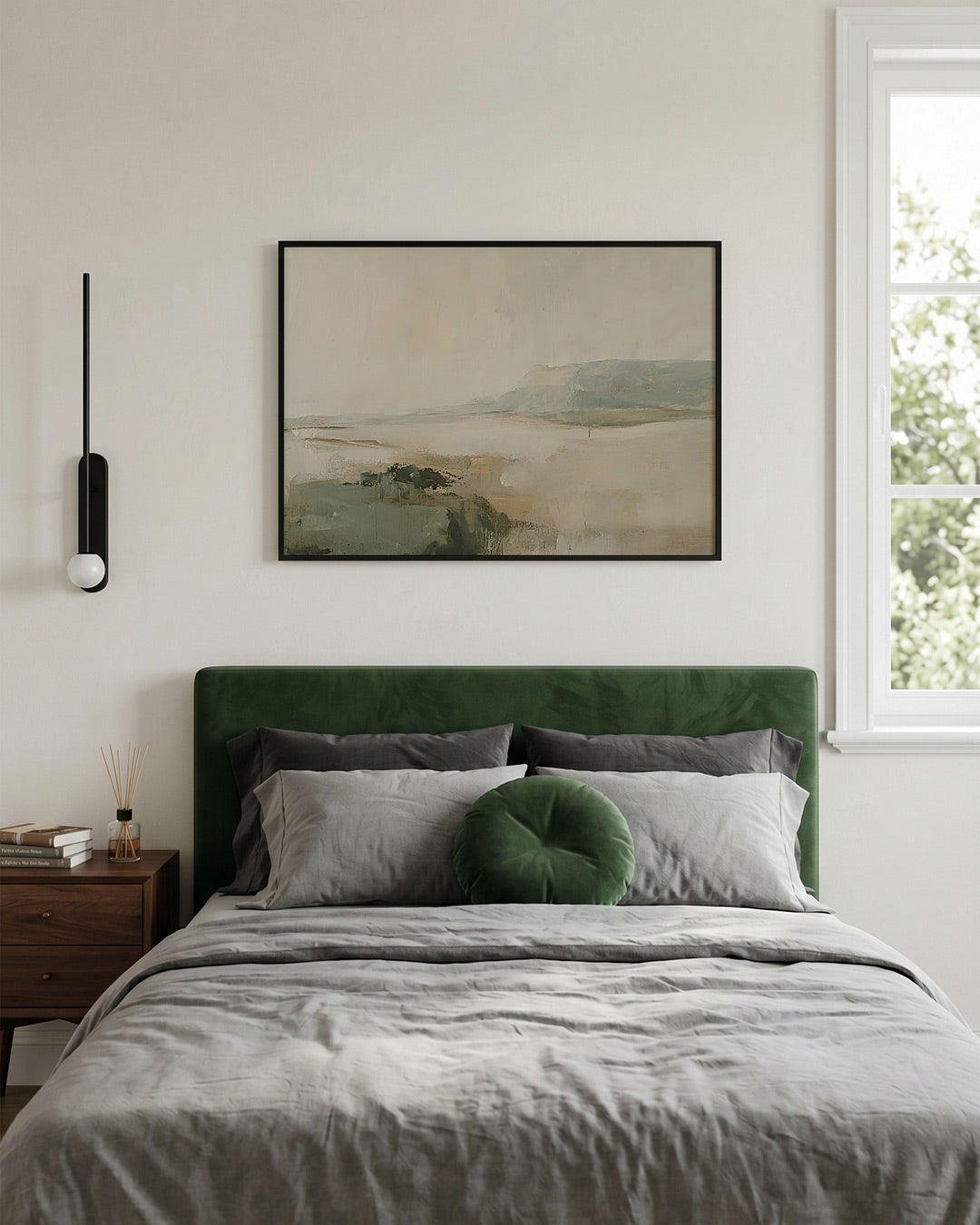 Landschap in zachte tinten Poster