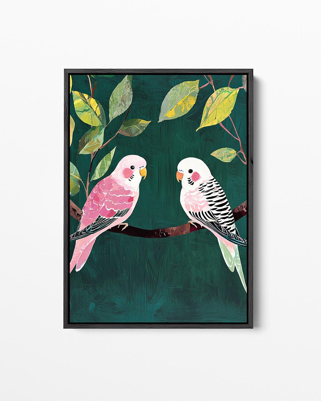 Vrolijke parkieten Kunstwerk