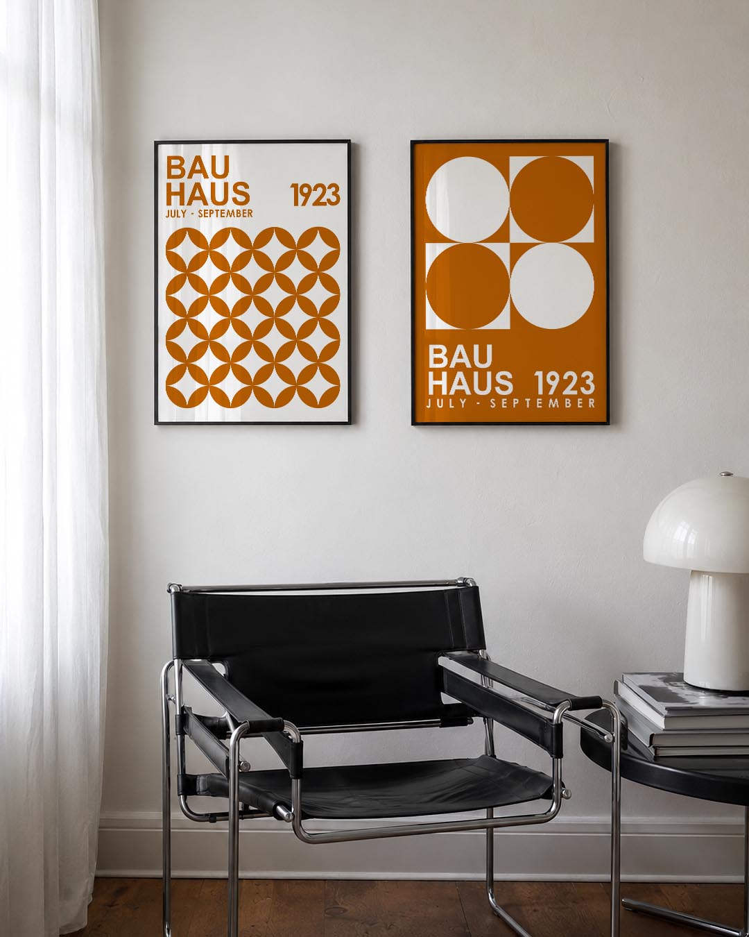 Cirkelpatroon en typografie Posterset