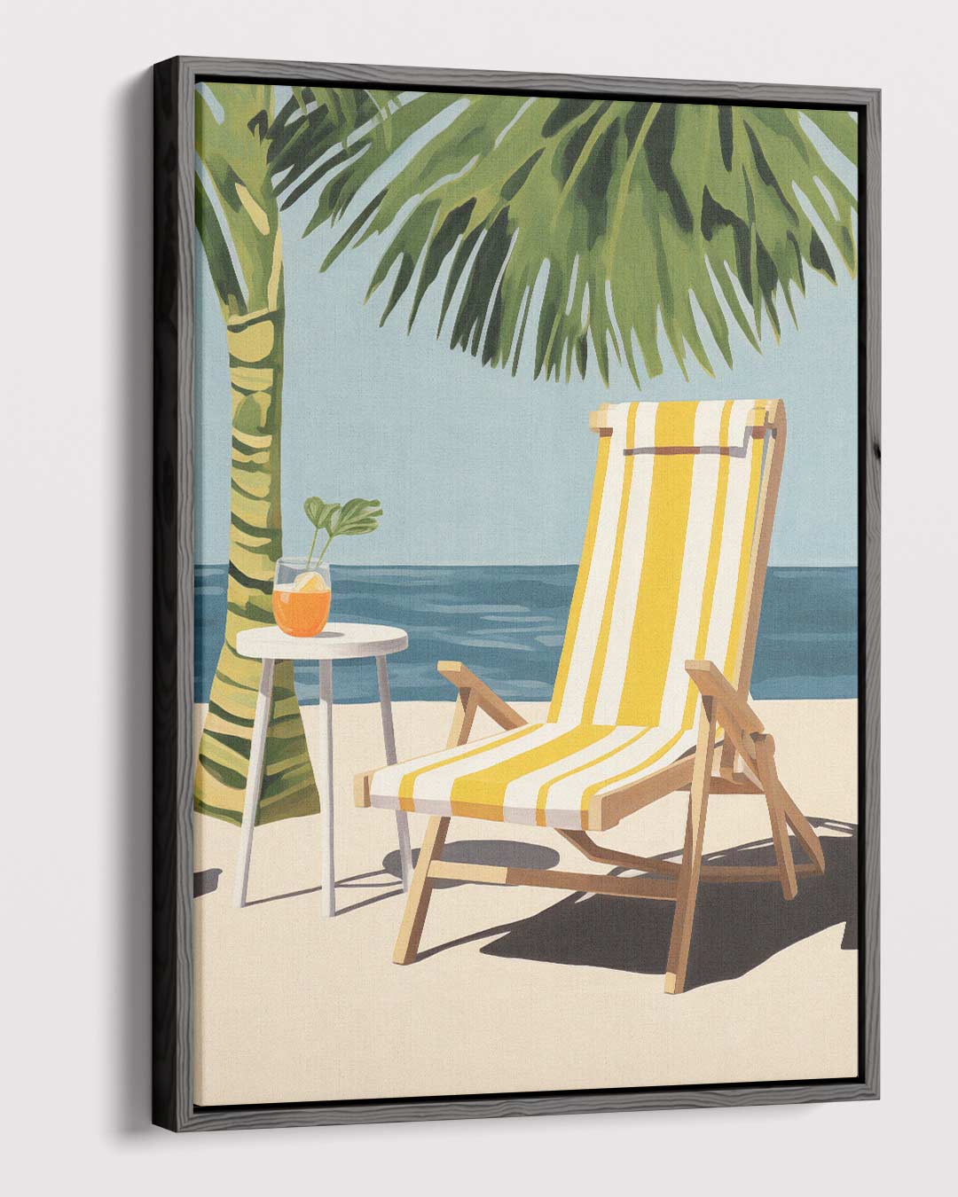 Zomerdag aan het Strand Kunstwerk-canvas-dibond-plexiglas-wanddecoratie-WallArtistic