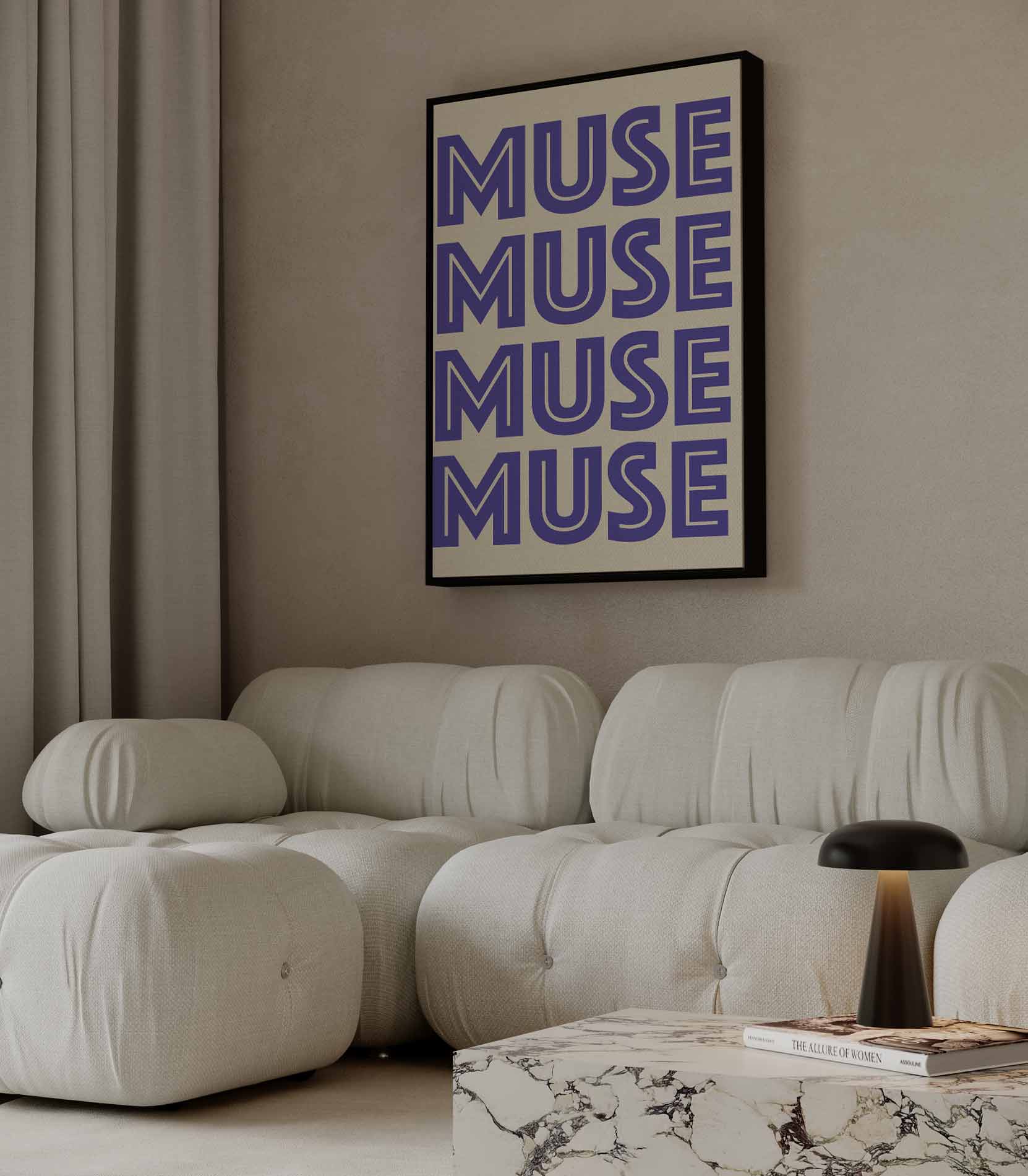 Veelzijdige Muse Herhaling Kunstwerk-canvas-dibond-plexiglas-wanddecoratie-WallArtistic